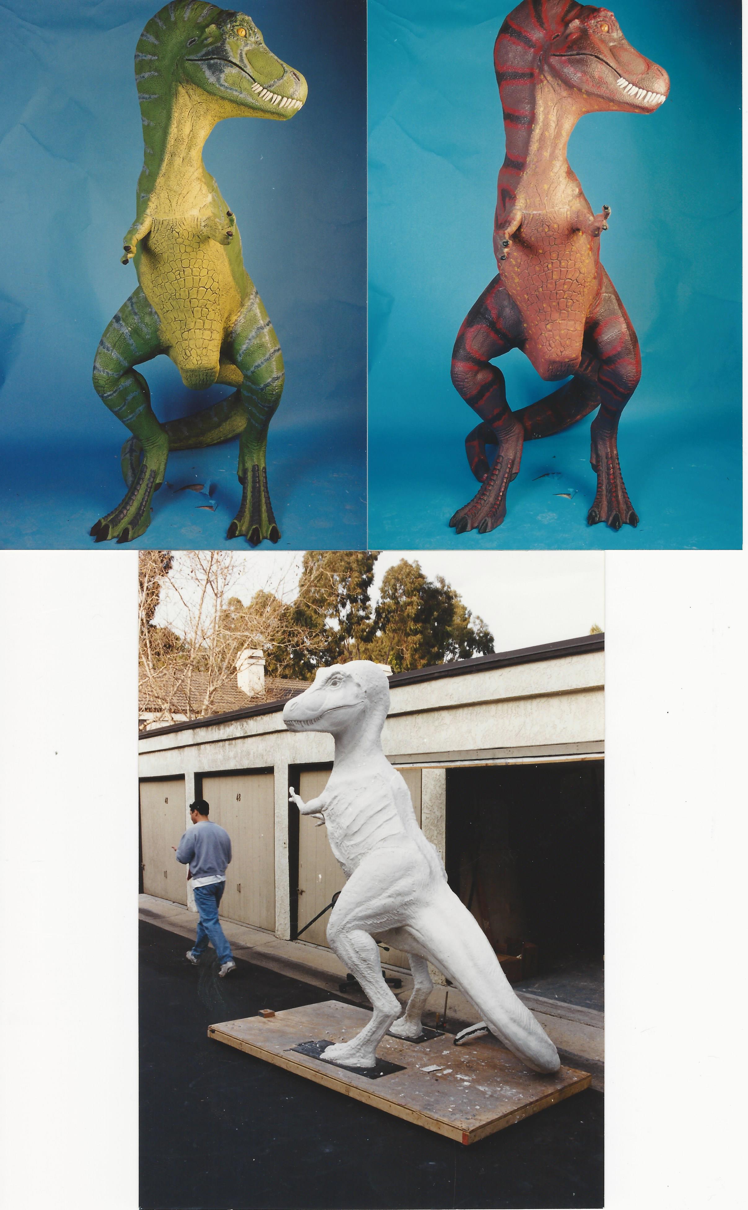 8.5ft TRex made out of plastic resin. These used to be made in SoCal