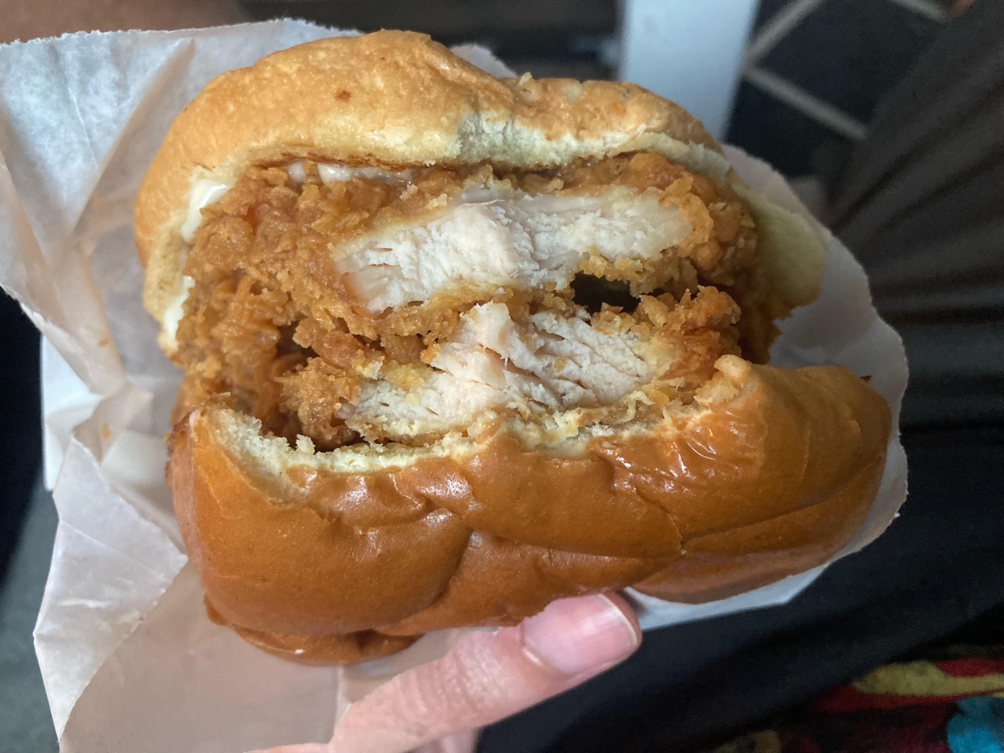 Popeyes gave me two breasts on my chicken sandwich