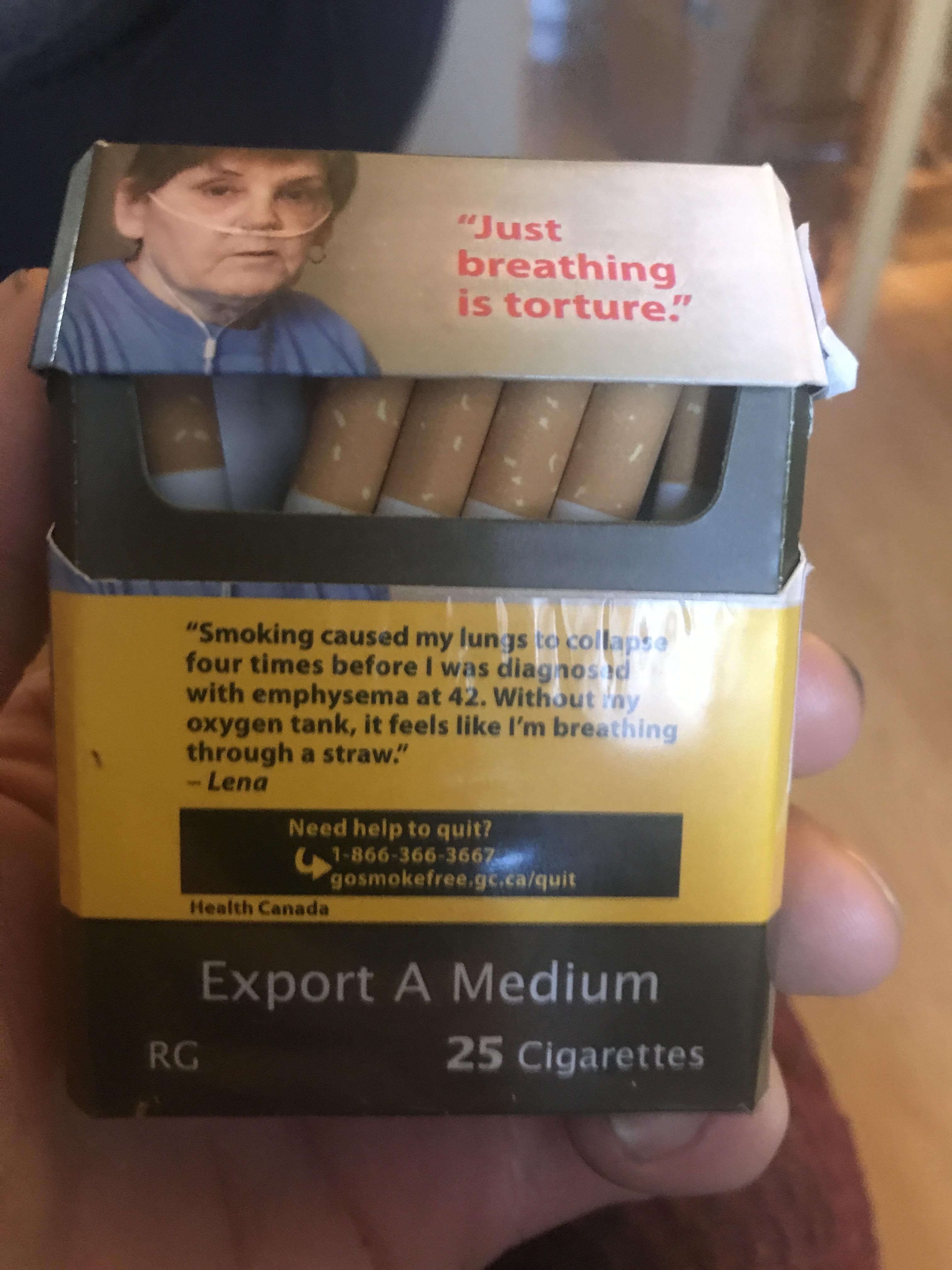 The best Canadian Cigarette post plain Packaging law. It would seem