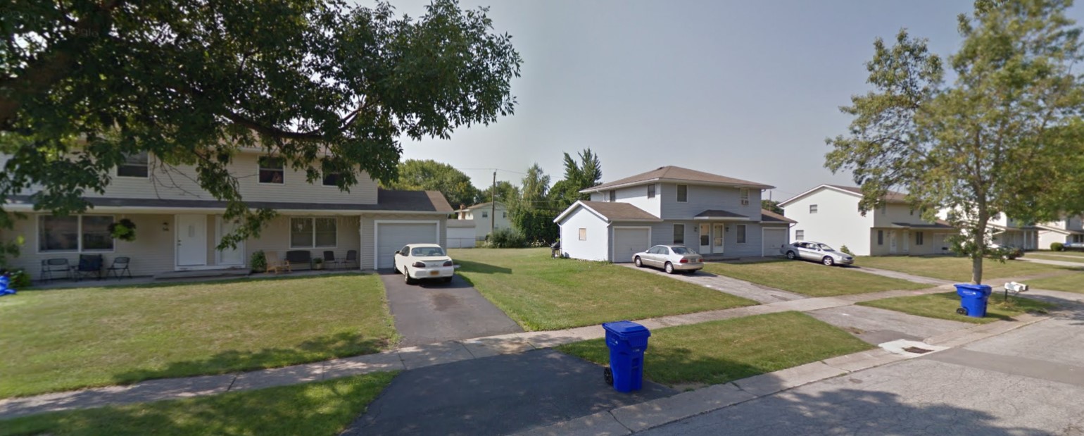 Depressing duplexes on Nisa Lane in Gates, NY (suburb of Rochester) r