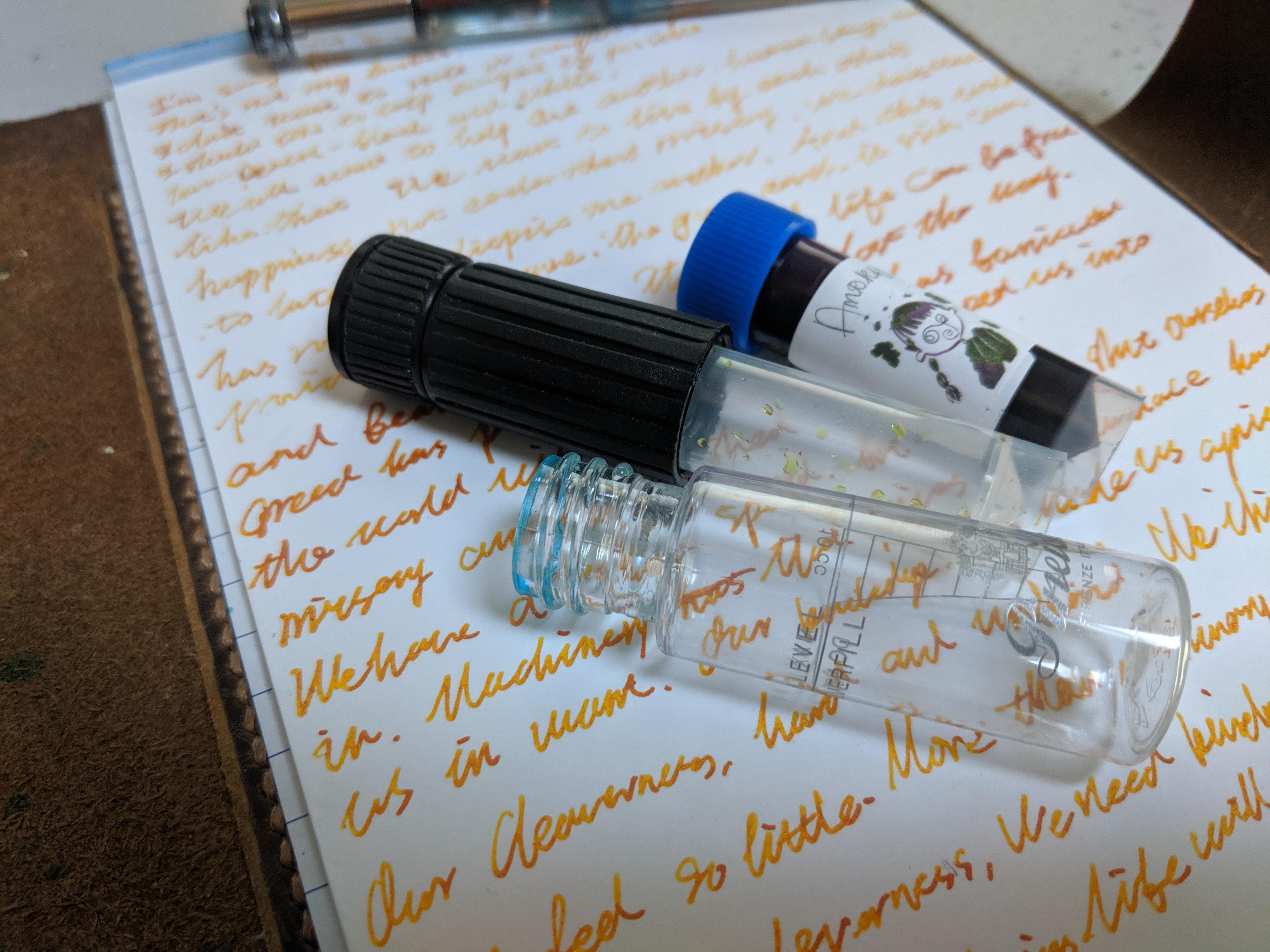 TIL pineider'd ink filler fits on a 5ml ink sample vial perfectly. So