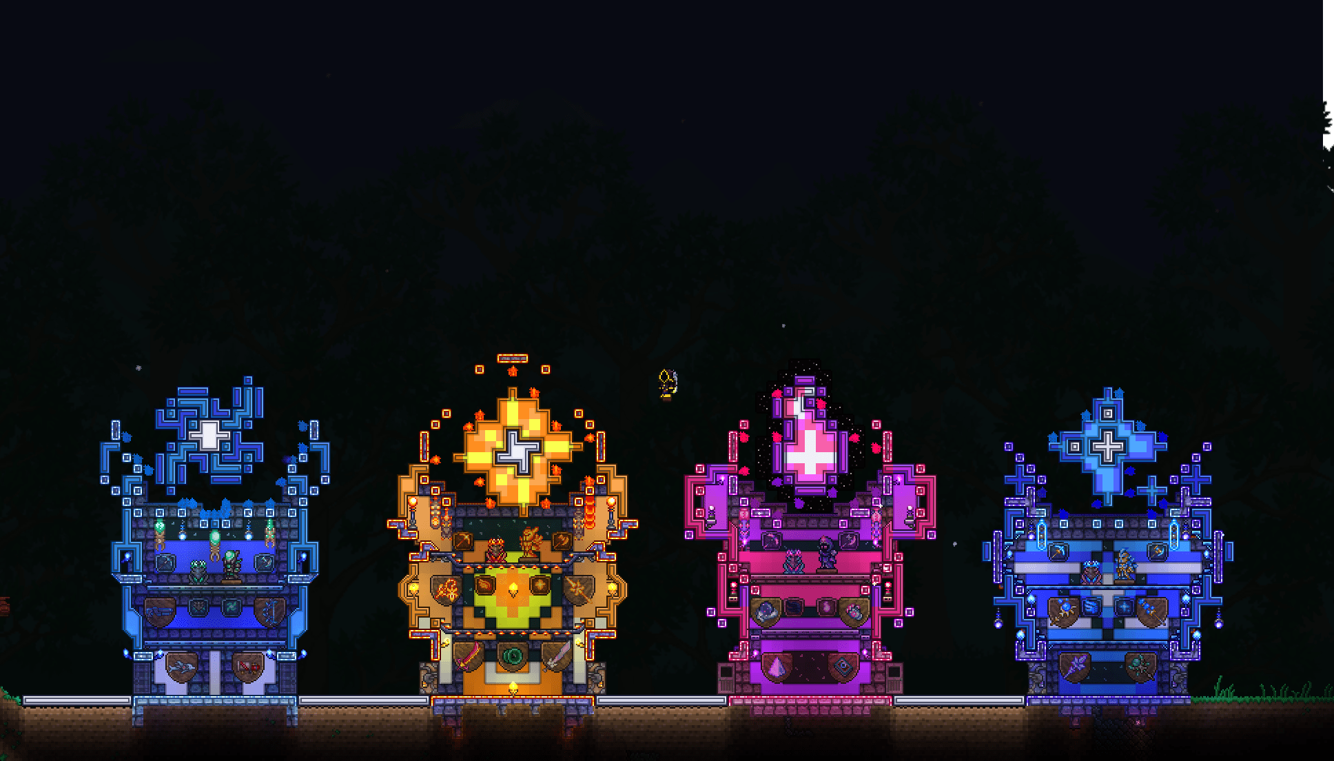 I built some pillars for each fragment type r/Terraria