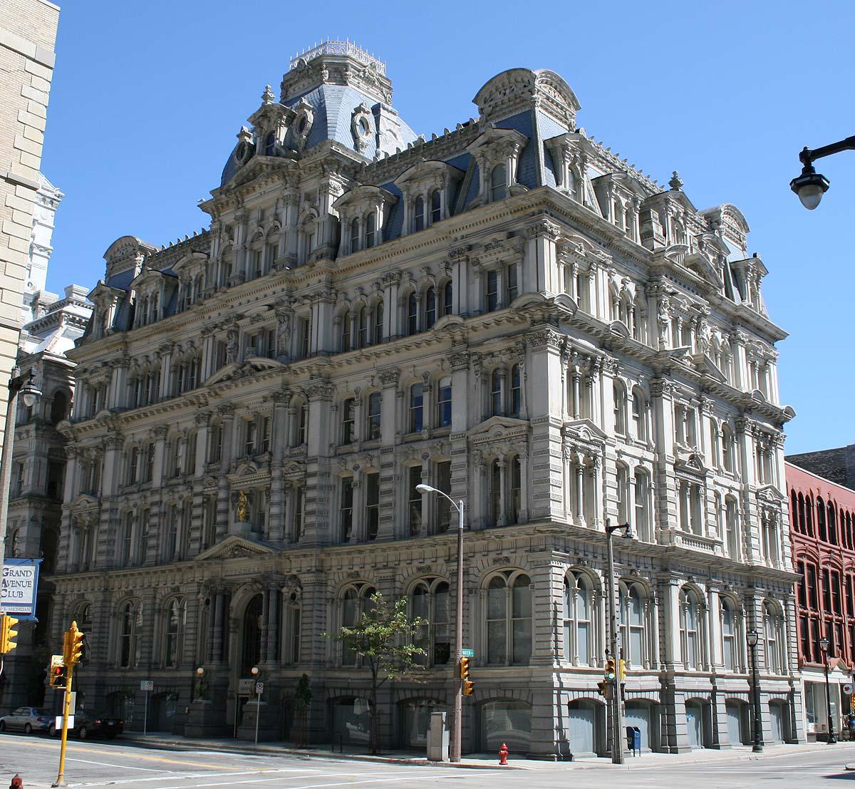 Mitchell Building in Milwaukee, Wisconsin, USA Napoleon III style r