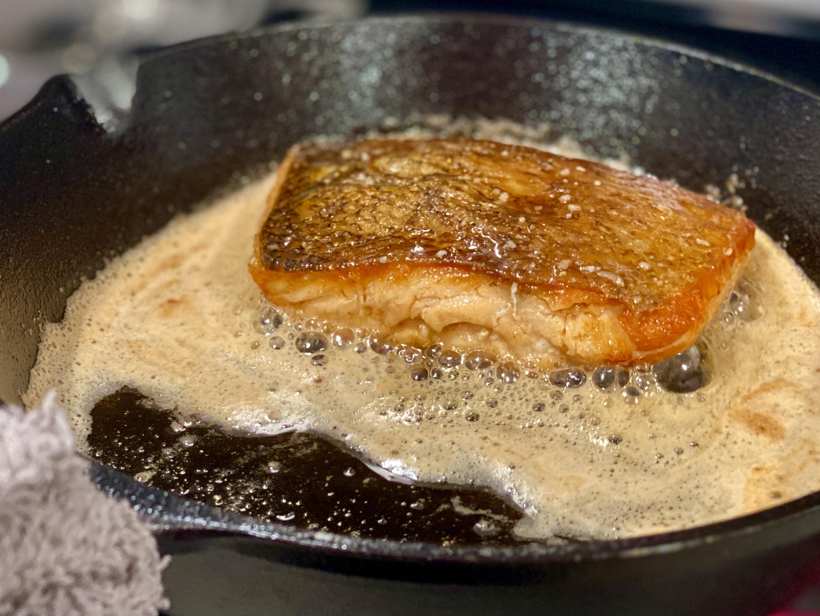 [Homemade] Cast Iron Salmon r/food