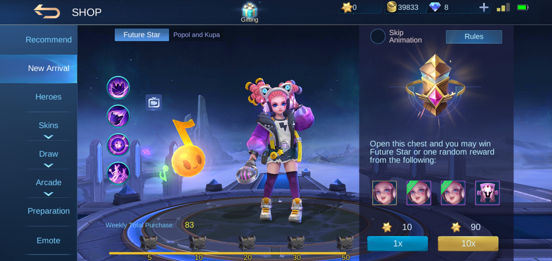 I've drawn the new Arrival 83 times but still haven't got the skin