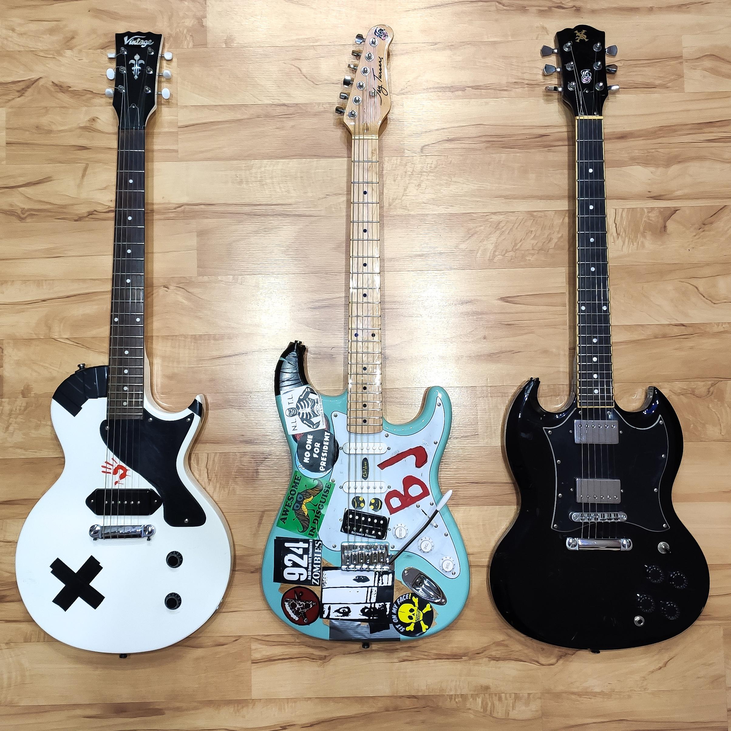 My 3 electric guitars. They are not the most expensive ones, but I love