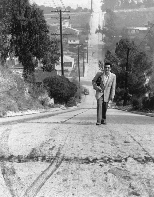 William Claxton, "Art Pepper, Fargo Street, Echo Park, Los Angeles