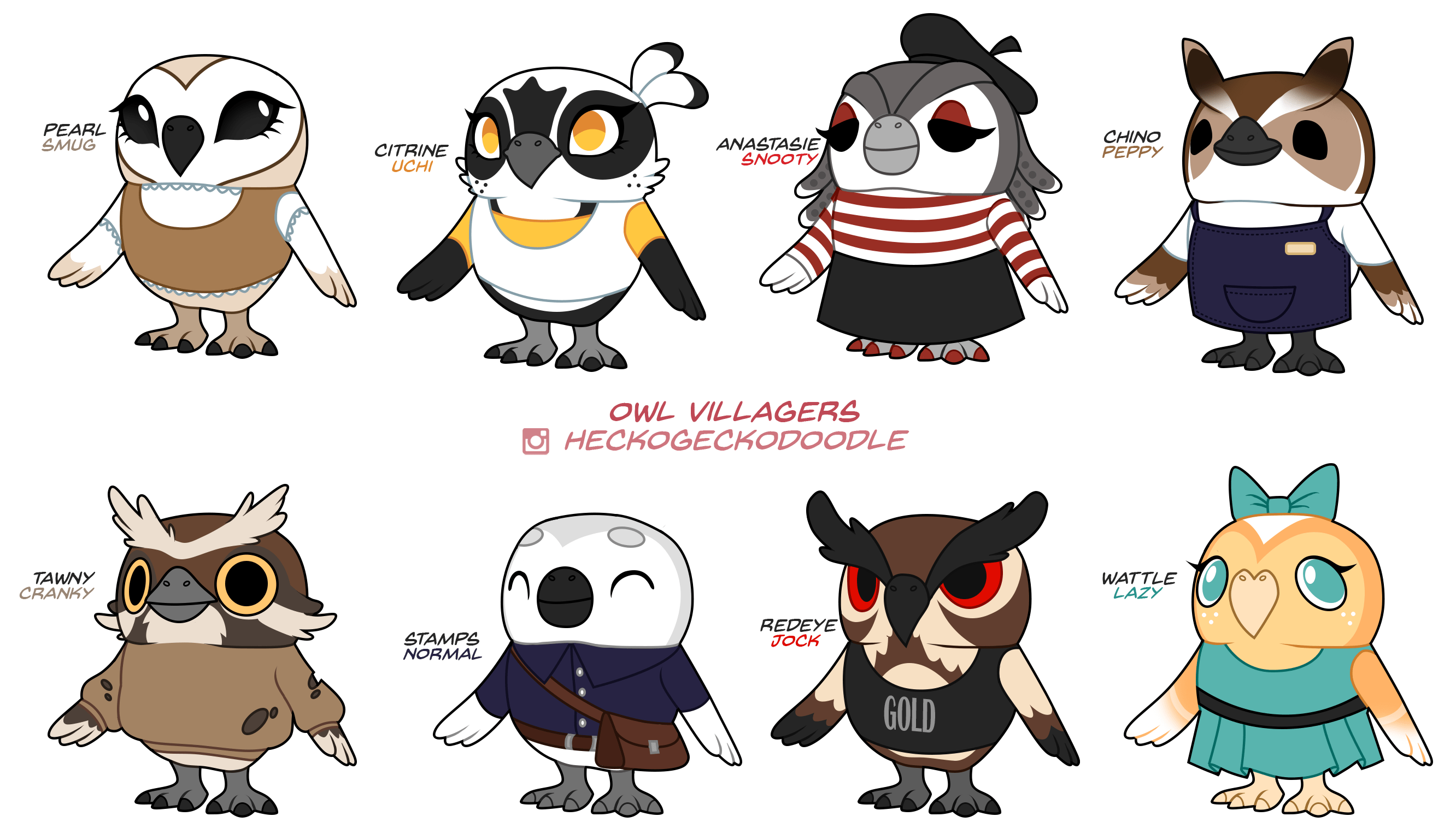 CUSTOM OWL VILLAGERS! These were way harder to make than I expected