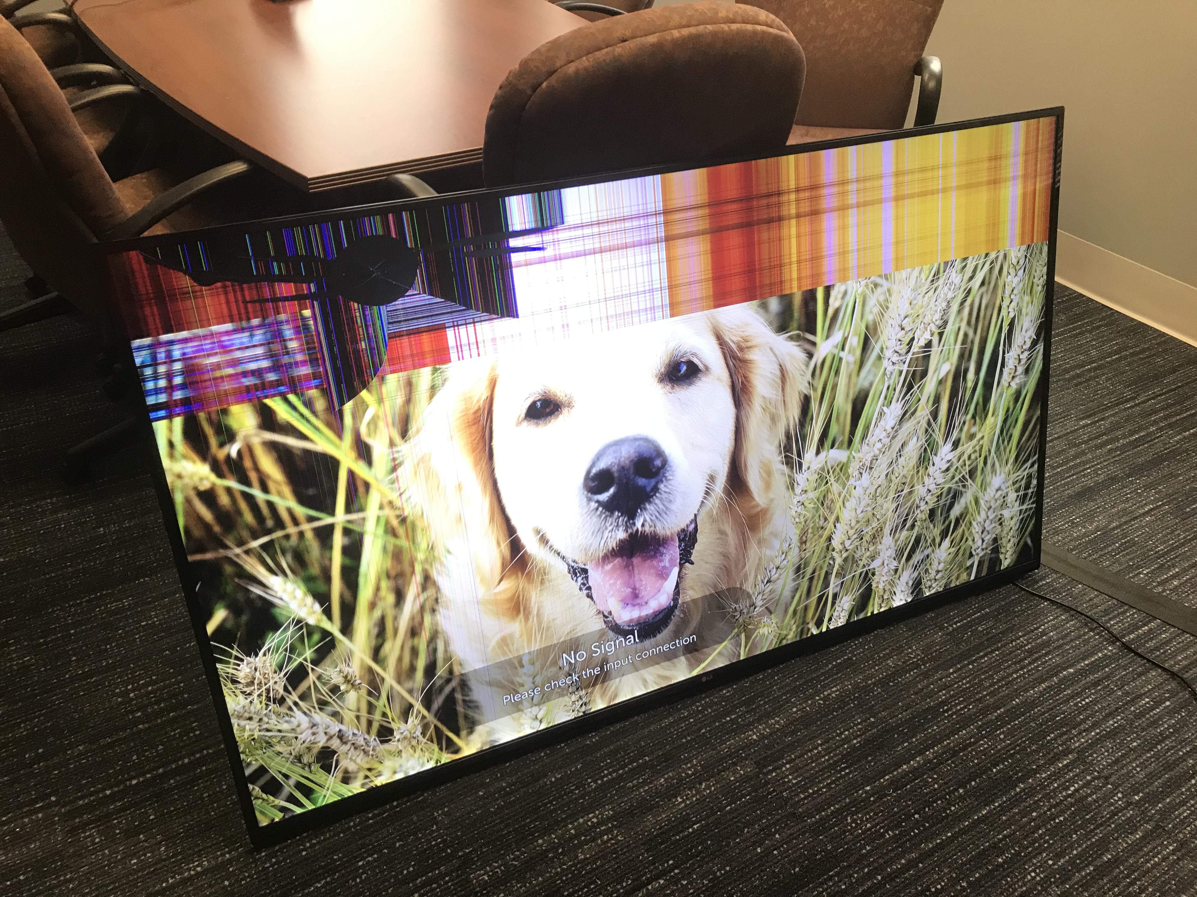 Took the TV off the wall to paint and laid it face down on the