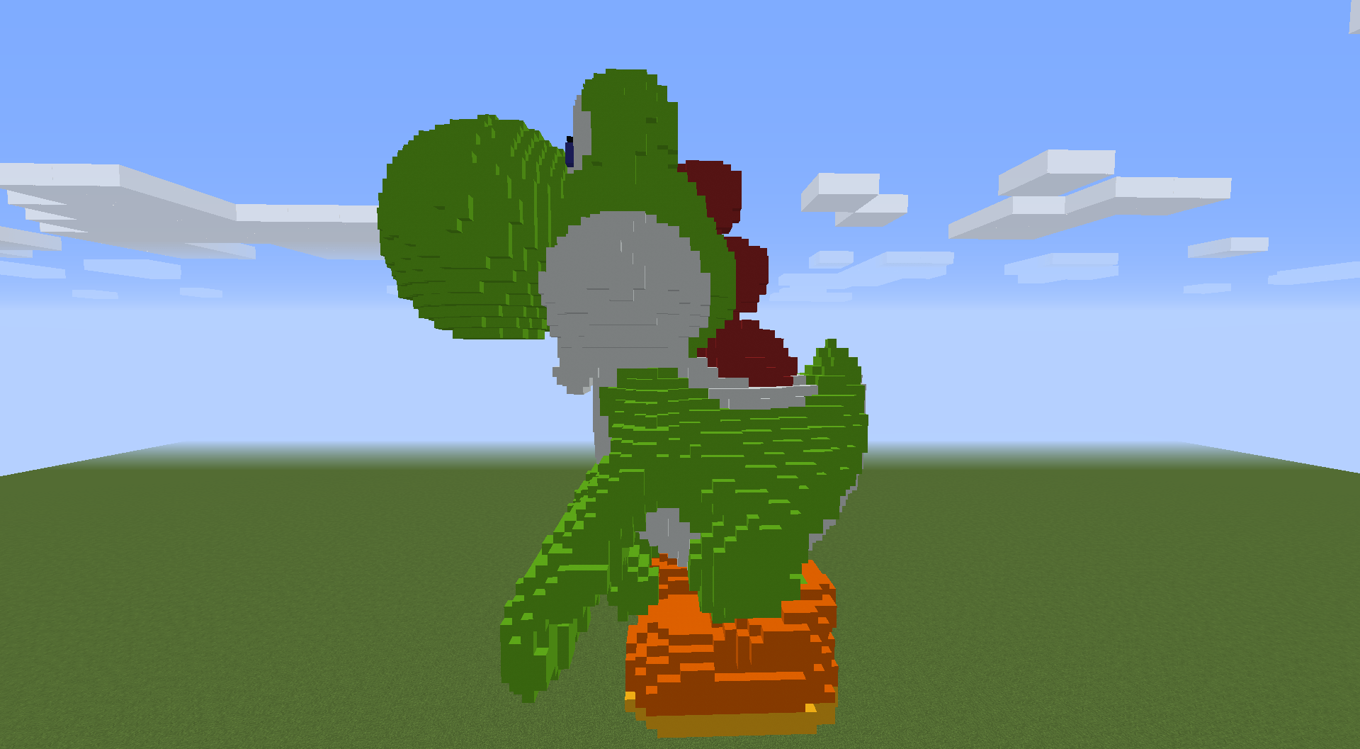 Created a Yoshi in Minecraft (Note This took forever) r/YosHi