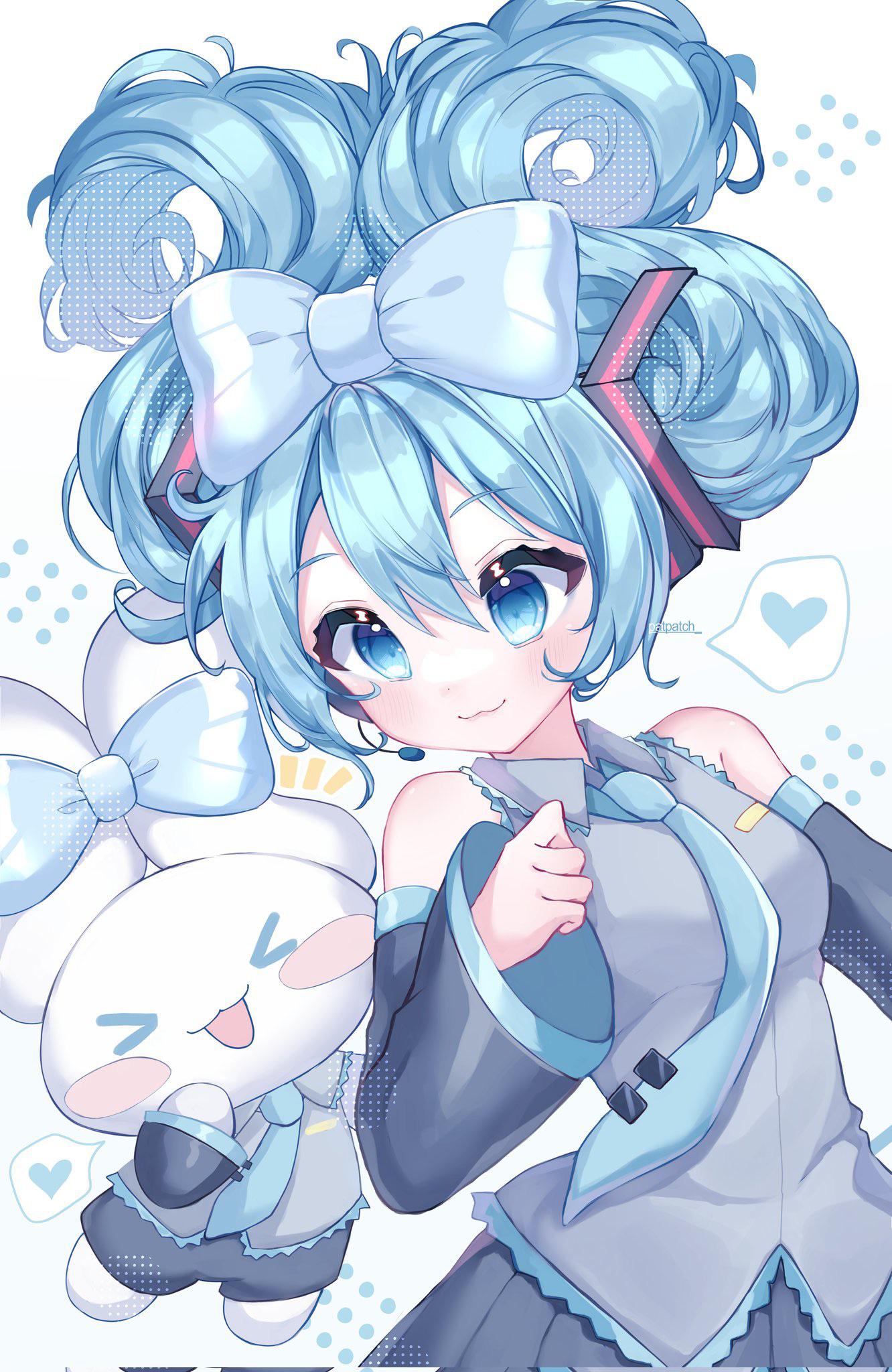 Miku and Cinnamoroll. (By patpatch_) r/hatsune