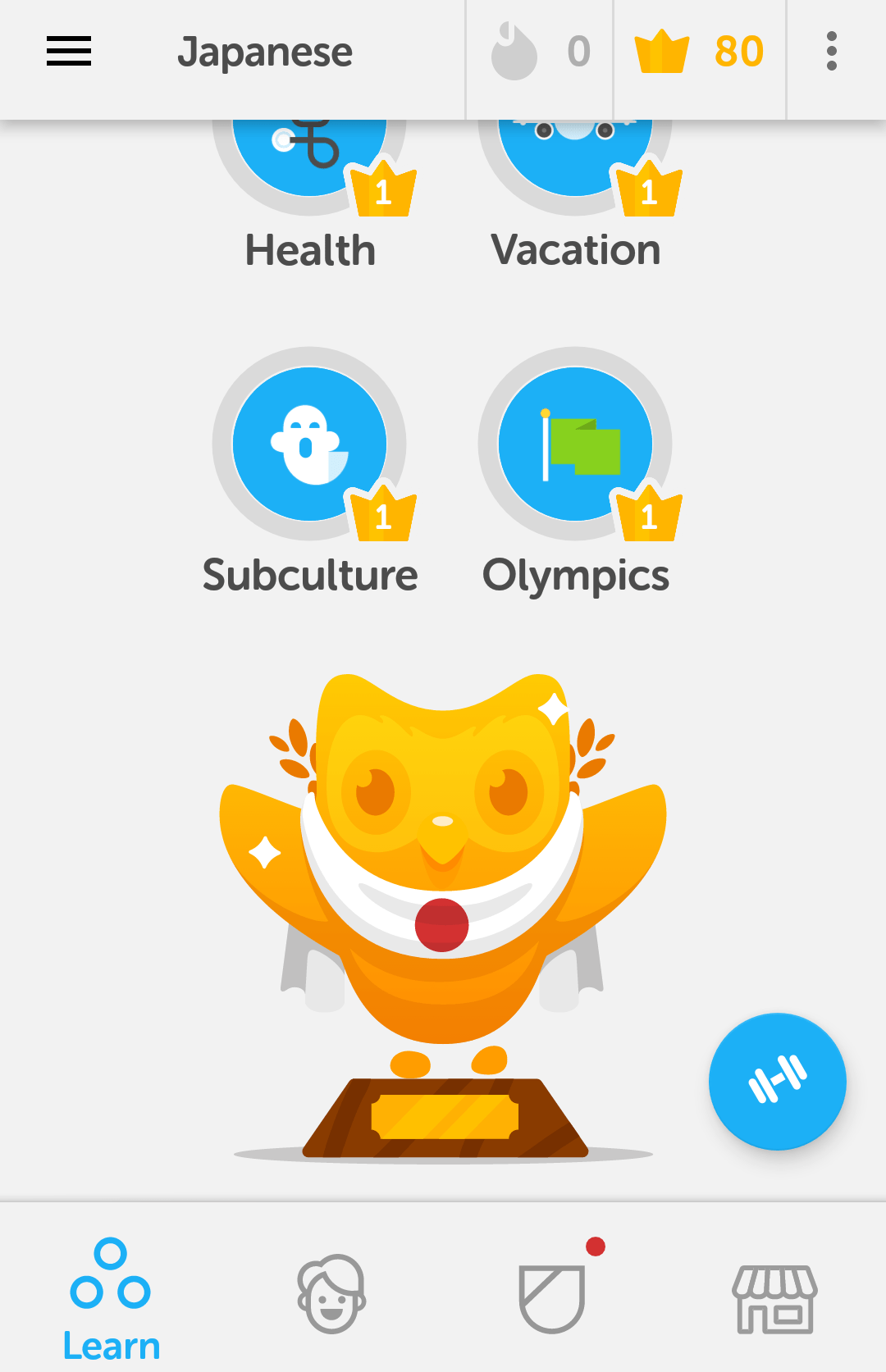 Finally completed the Japanese course of Duolingo. Really helped me a