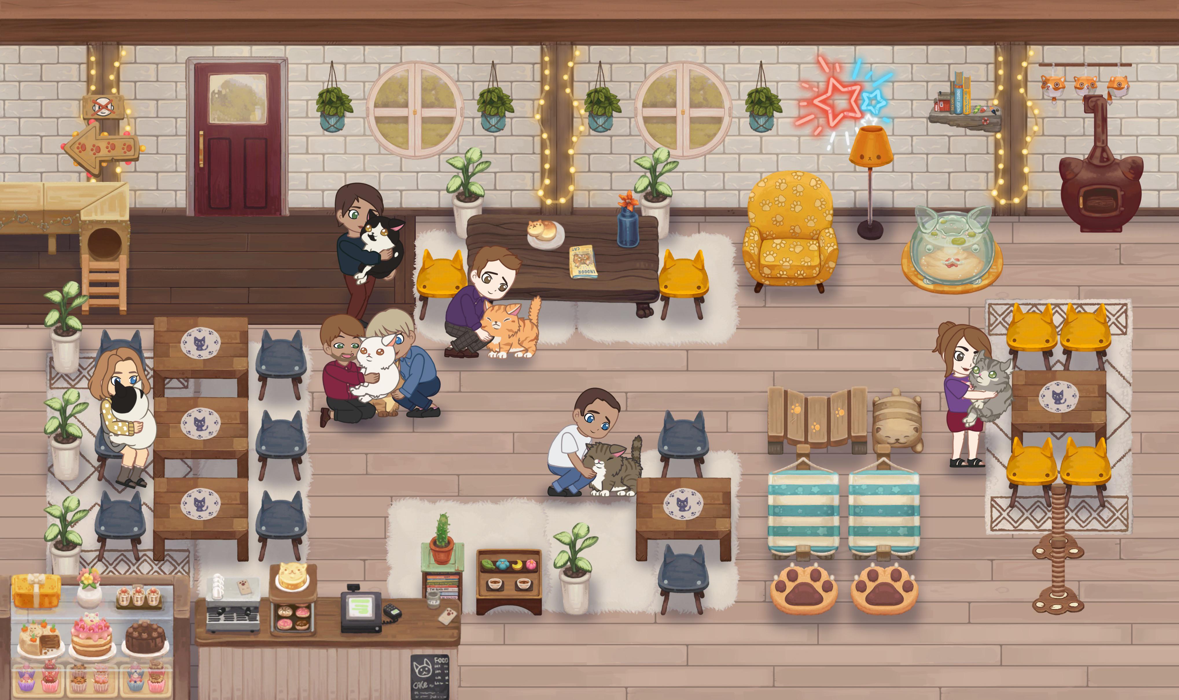 my cat cafe 3 been playing for over a year ♥︎ also i love the new