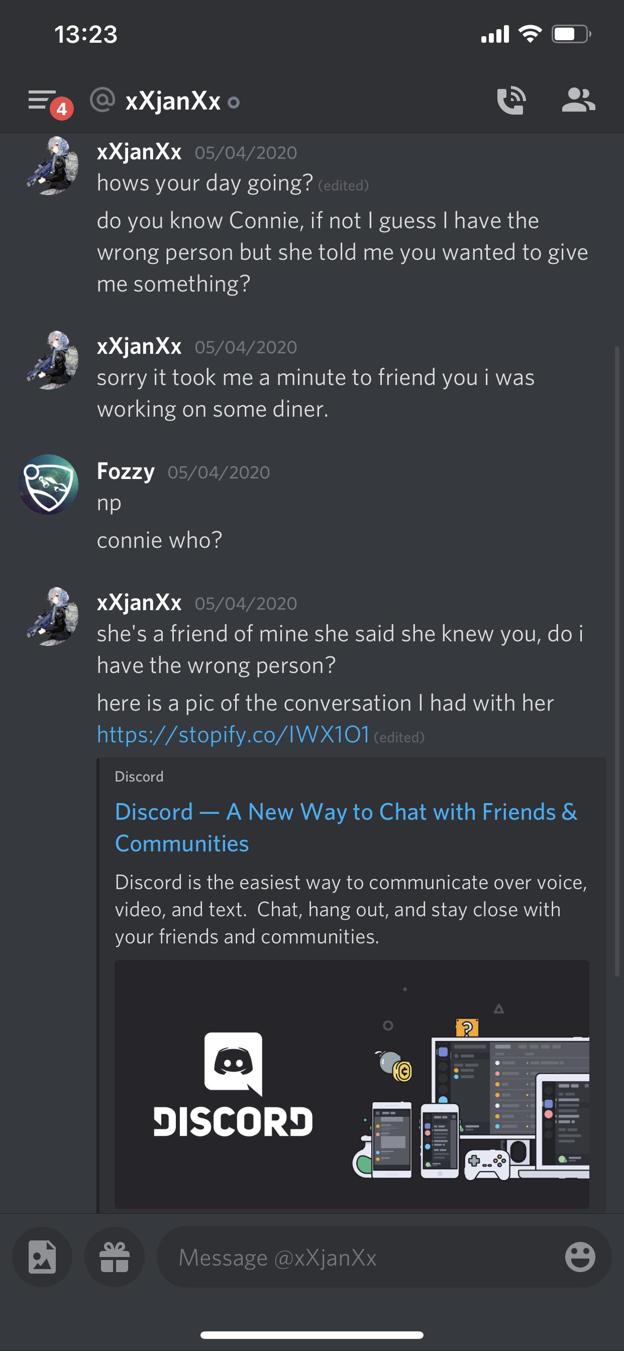 It was an ip logger, and I clicked it *facepalm*. Is there anything I
