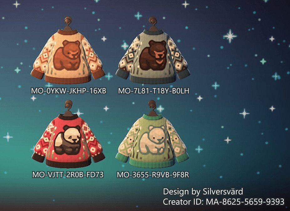 Some different bears on knit sweaters I made! r/ACQR