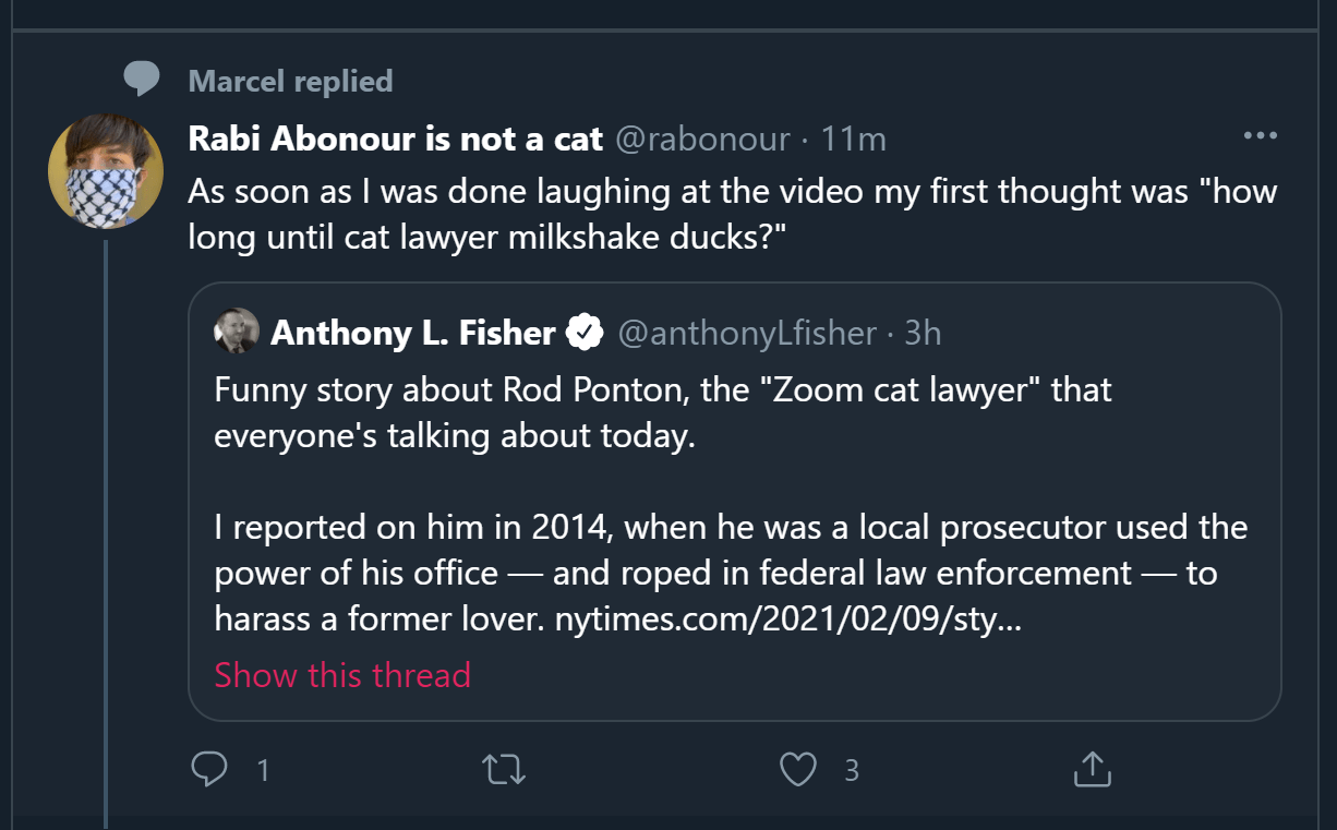 How long until cat lawyer milkshake ducks? r/BrandNewSentence