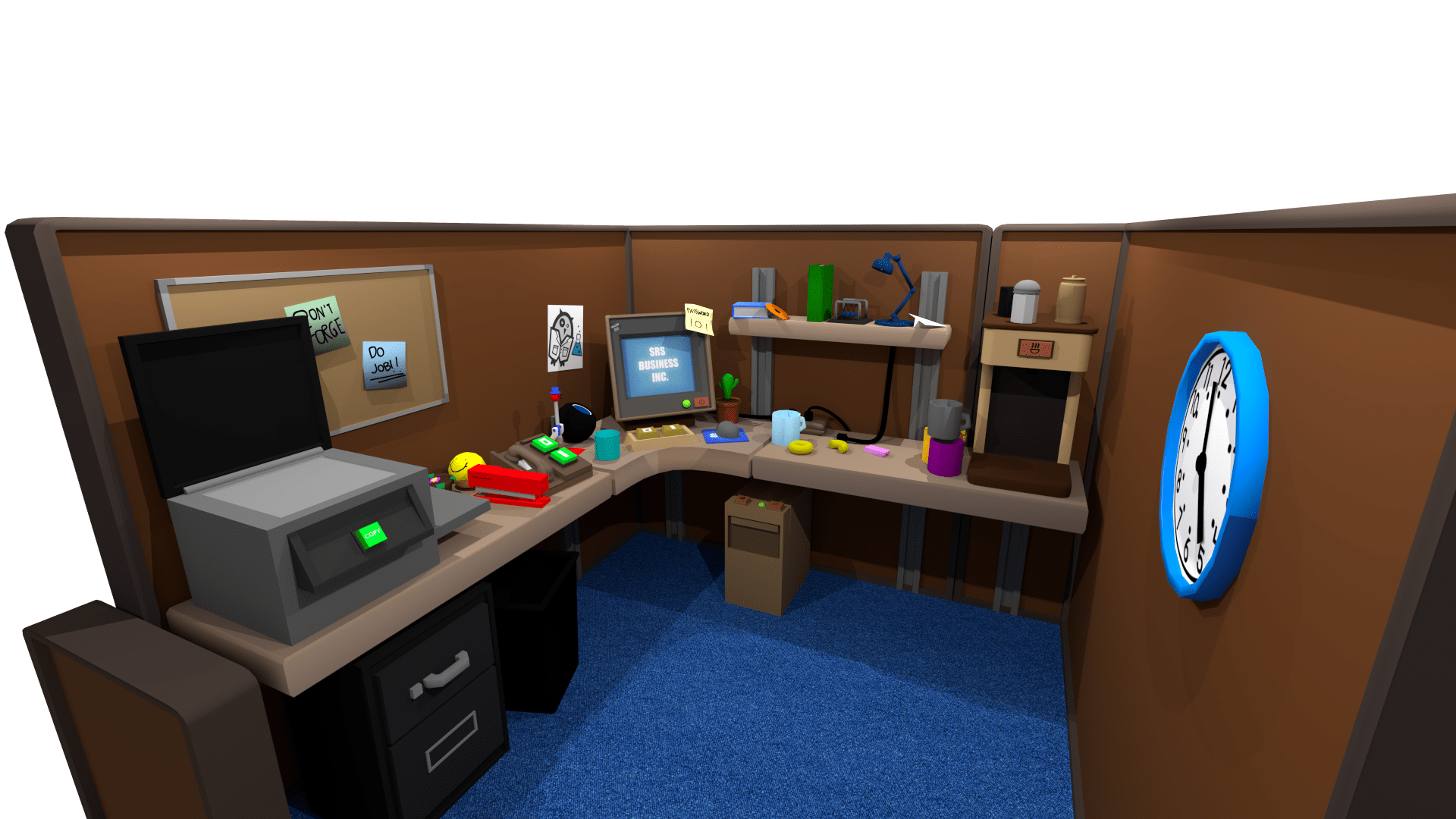 I recreated the office in Job Simulator r/blender