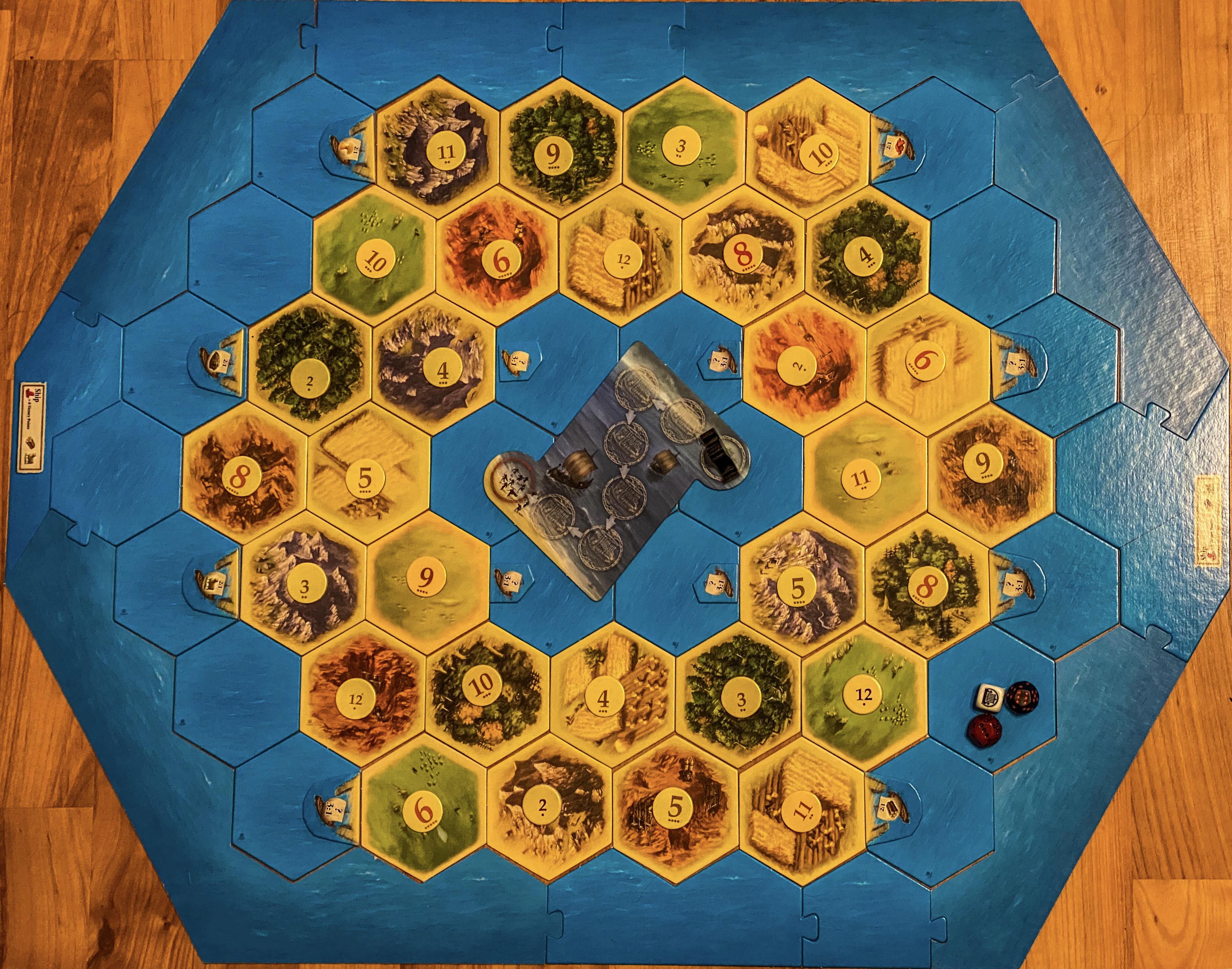 Tonight’s Cities and Knights board r/Catan