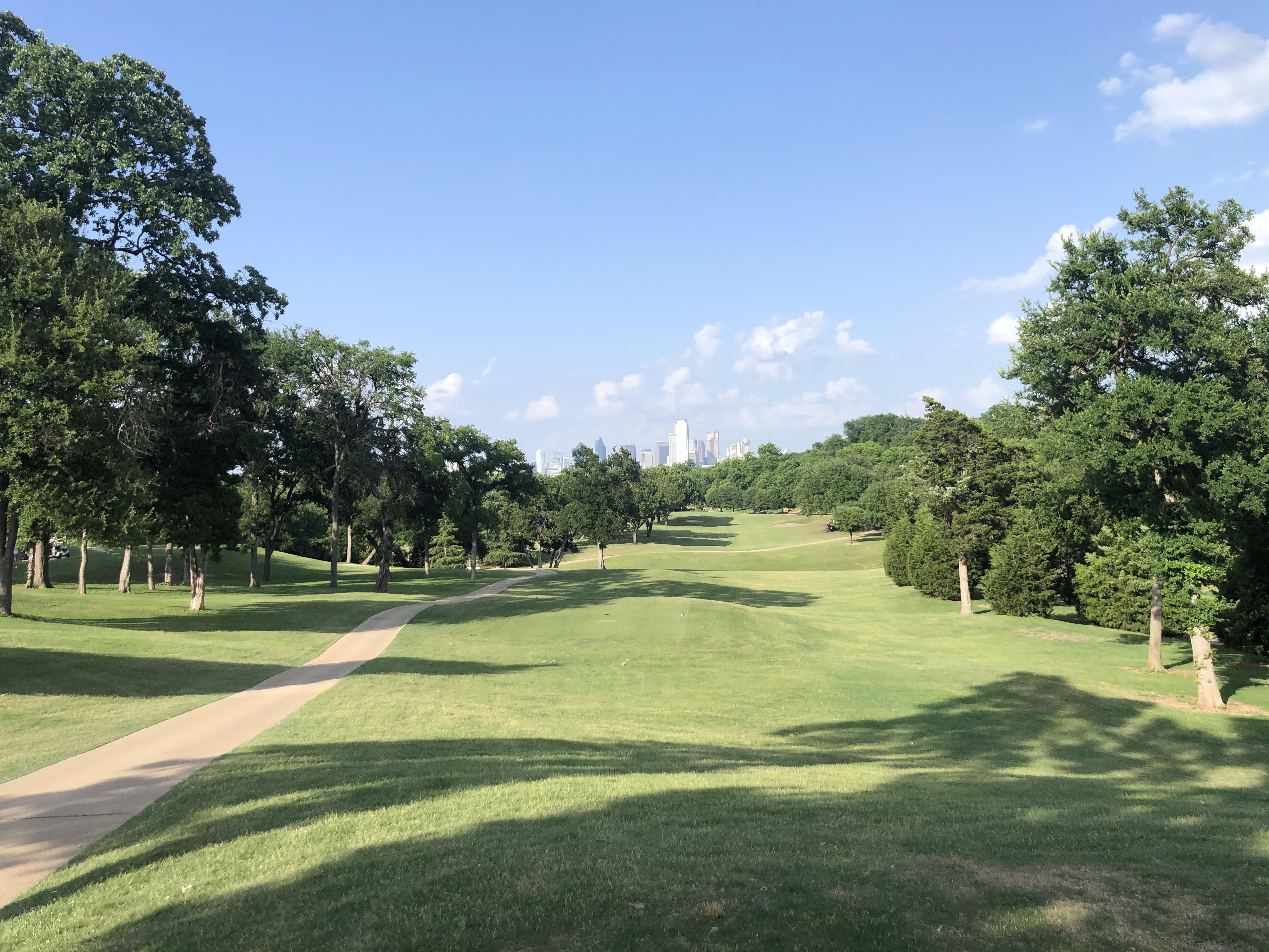 Sweet view of Downtown Dallas from Stevens Park r/golf