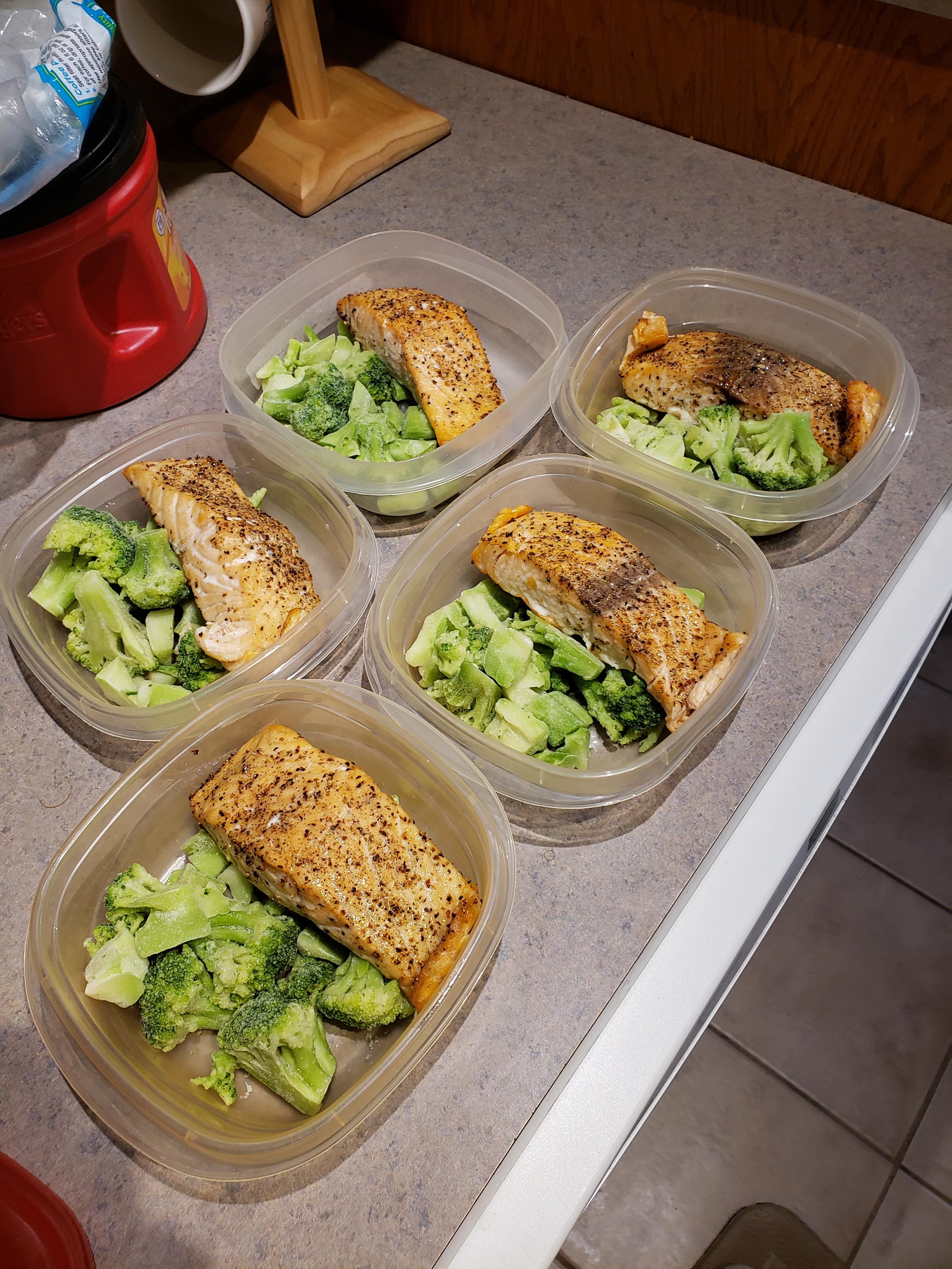 I'm so sick of chicken. Salmon was on sale this week! Thanks, Lent. r