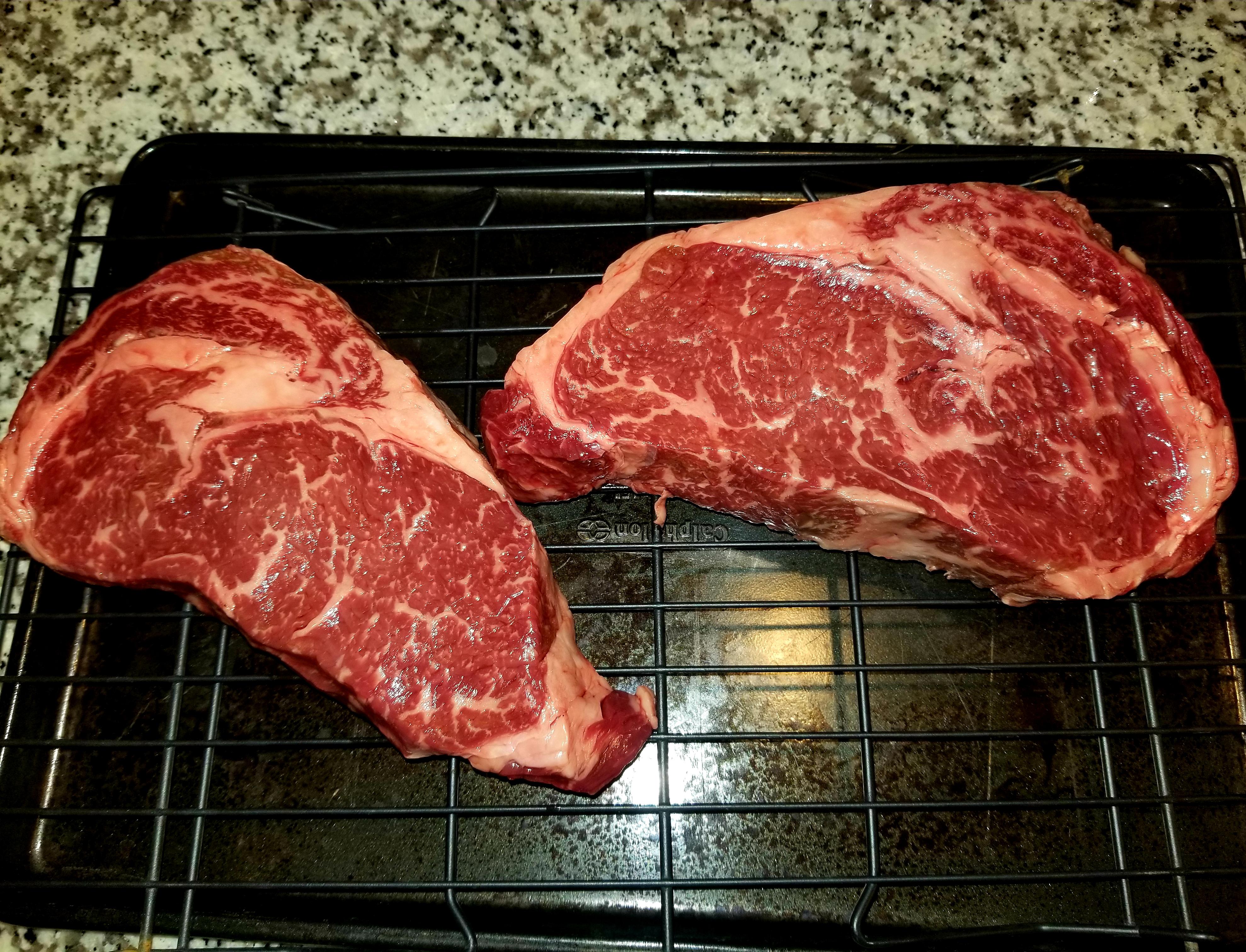 Took the plunge and bought some American Wagyu Ribeyes. r/steak