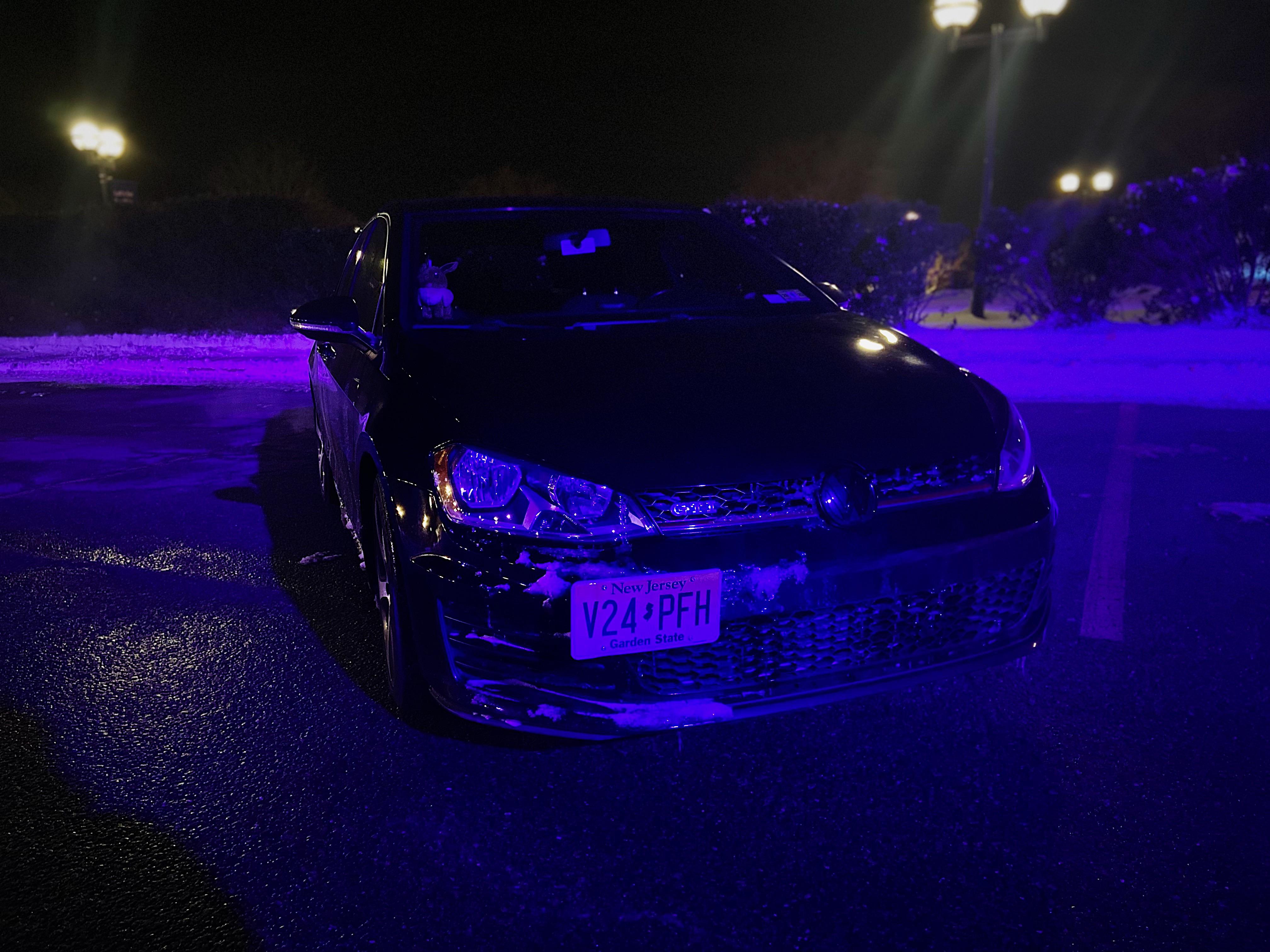 Found a parking lot with purple street lights / thought it was a cool