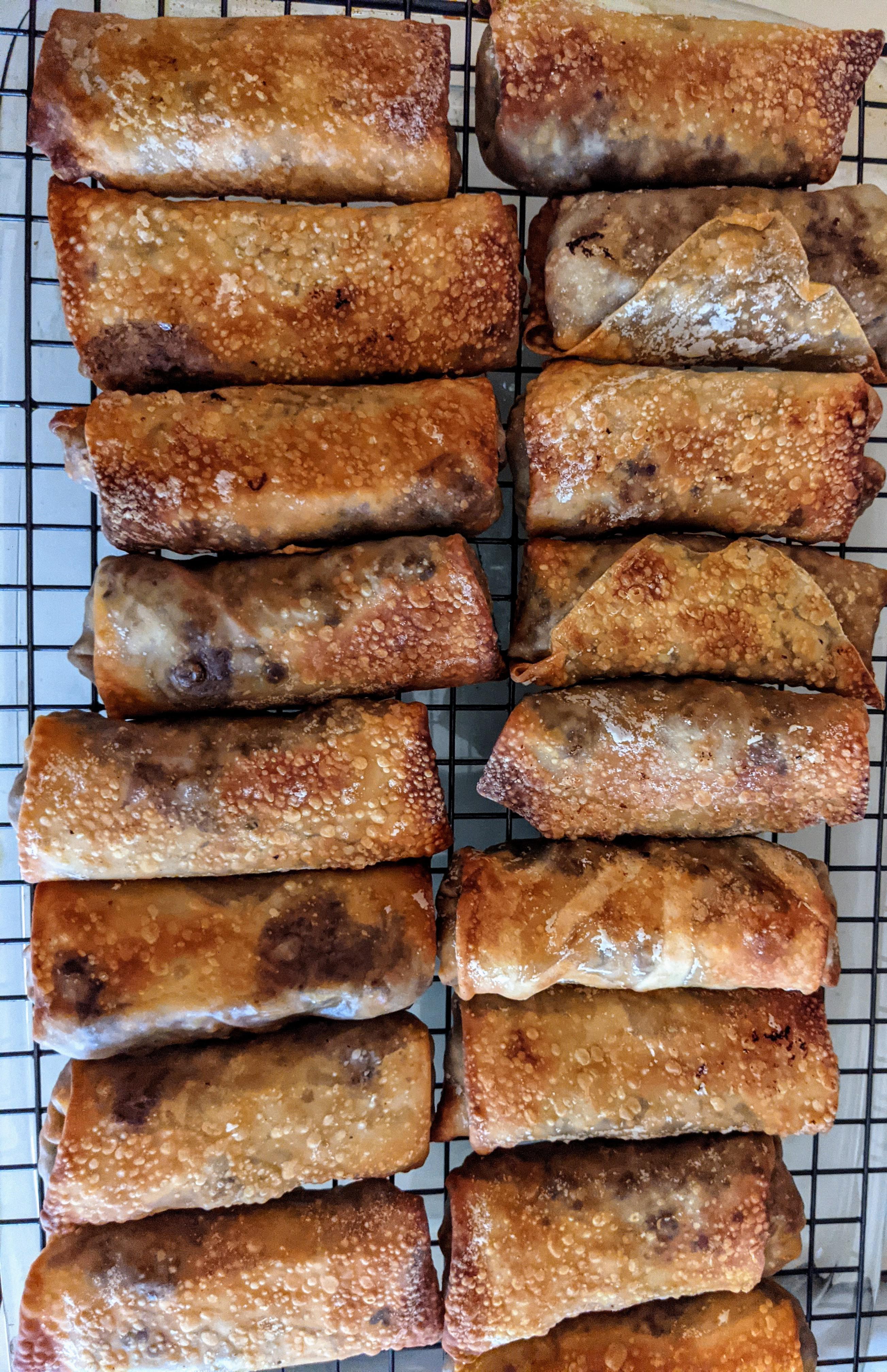 [homemade] air fried pork egg rolls r/food
