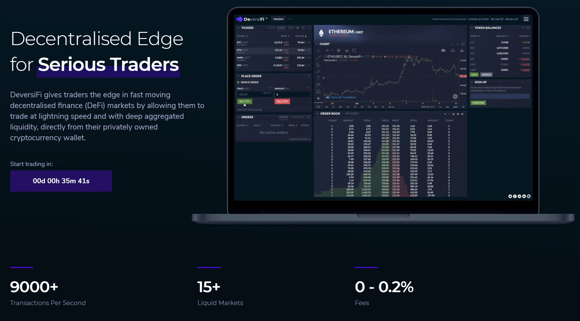 9000+ transaction per second on Ethereum DEX = actually best scaling