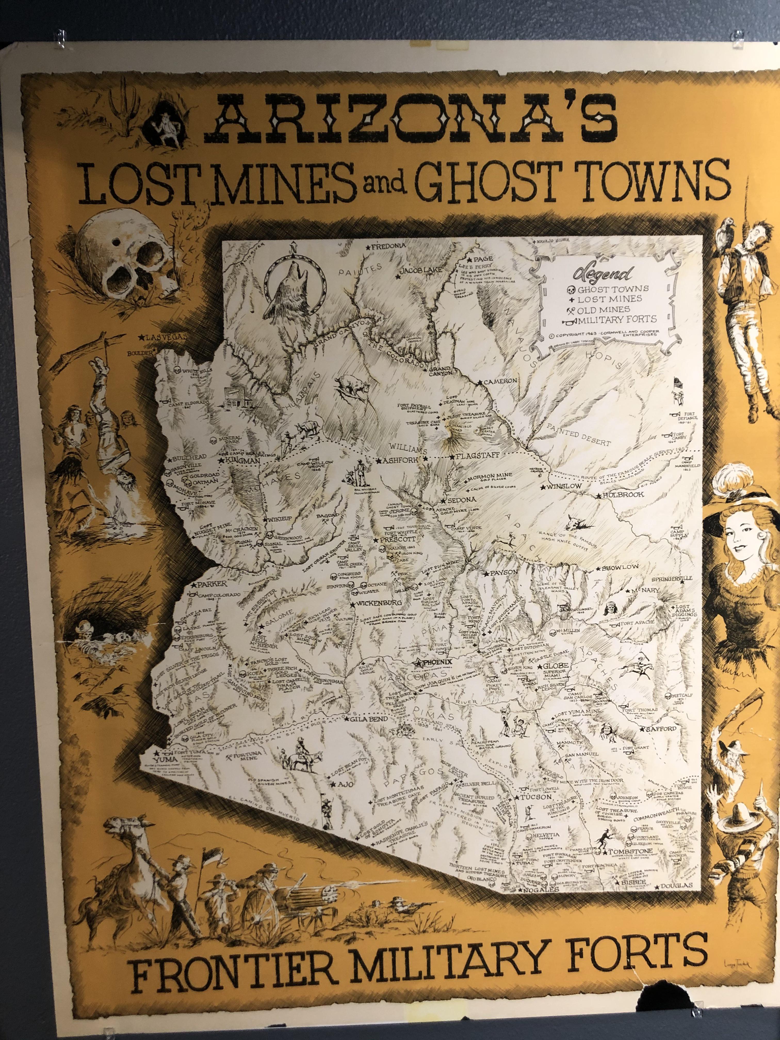 Arizona Map Lost Mines And Ghost Towns Toschik Lost Mines and Ghost Towns in Arizona! MapPorn