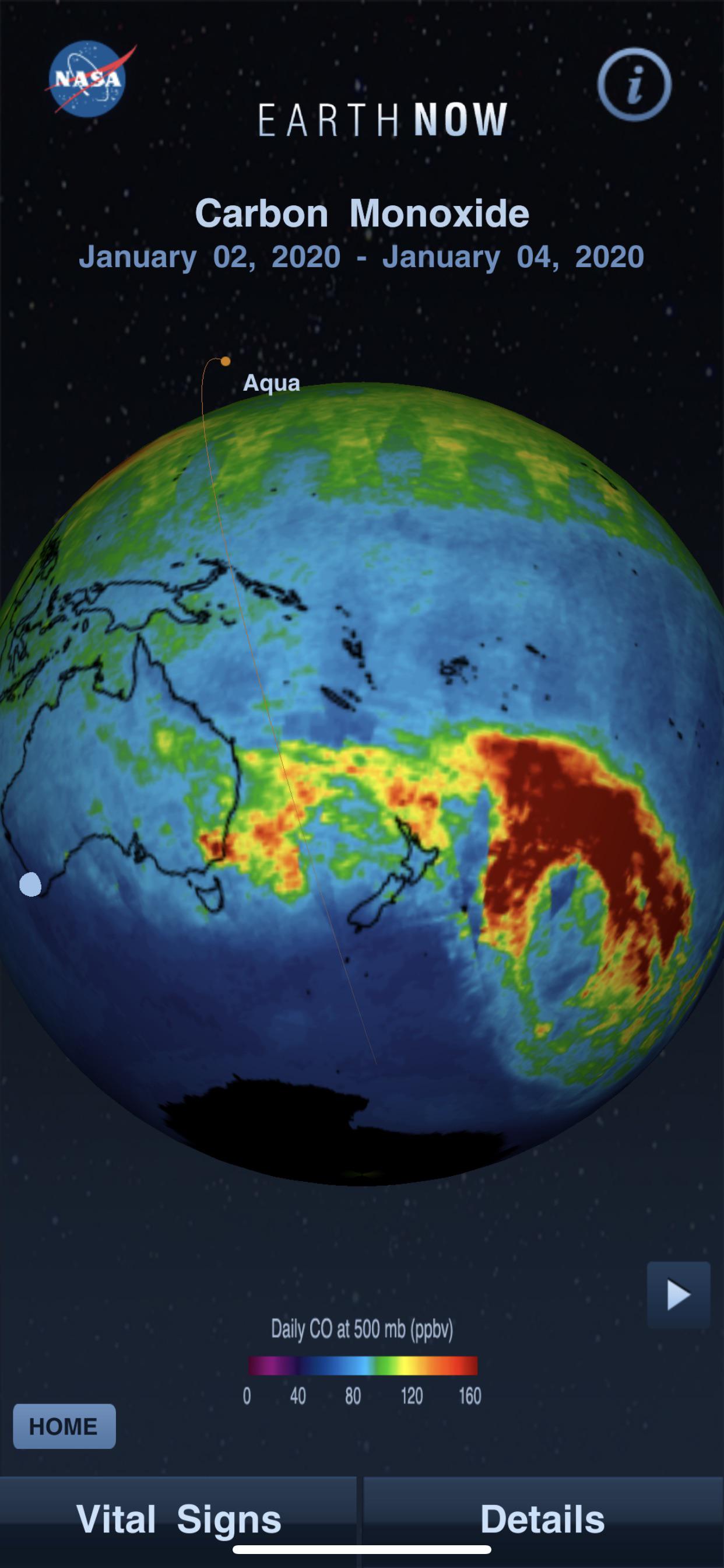 Carbon Monoxide levels from the bushfires r/australia