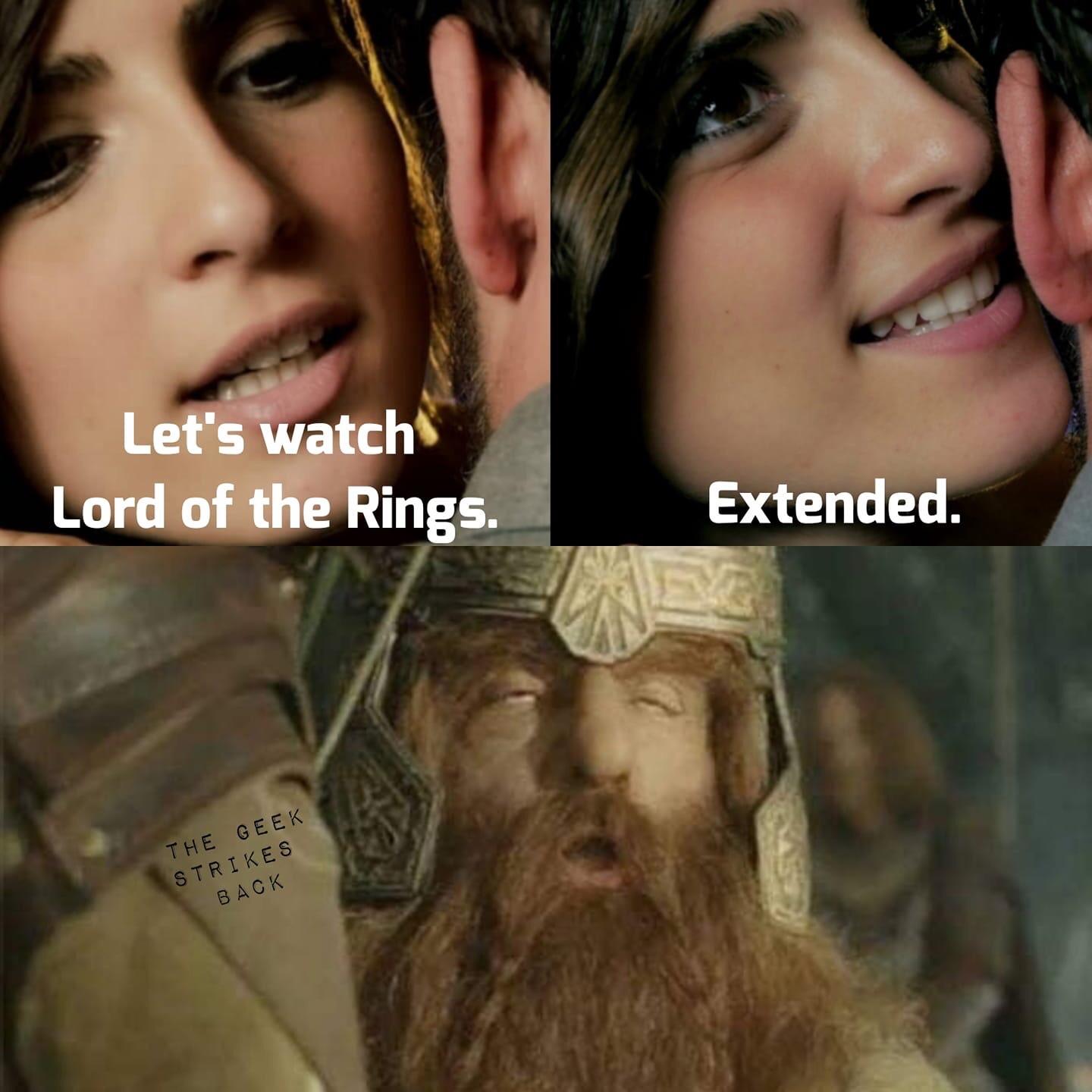 Tbh, for me that's the only version of LOTR. r/lotrmemes
