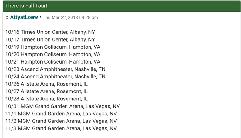 Phish Fall Tour 2023 Rumours