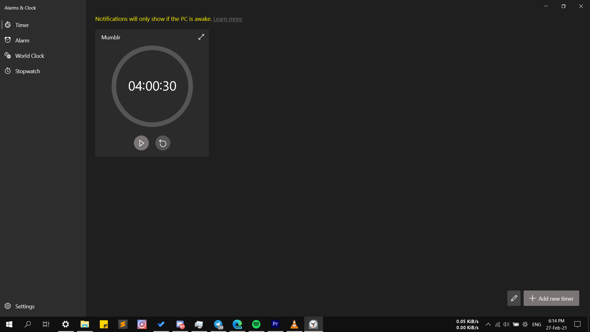 Windows clock app got new interface D . (am i late?) r/Windows10