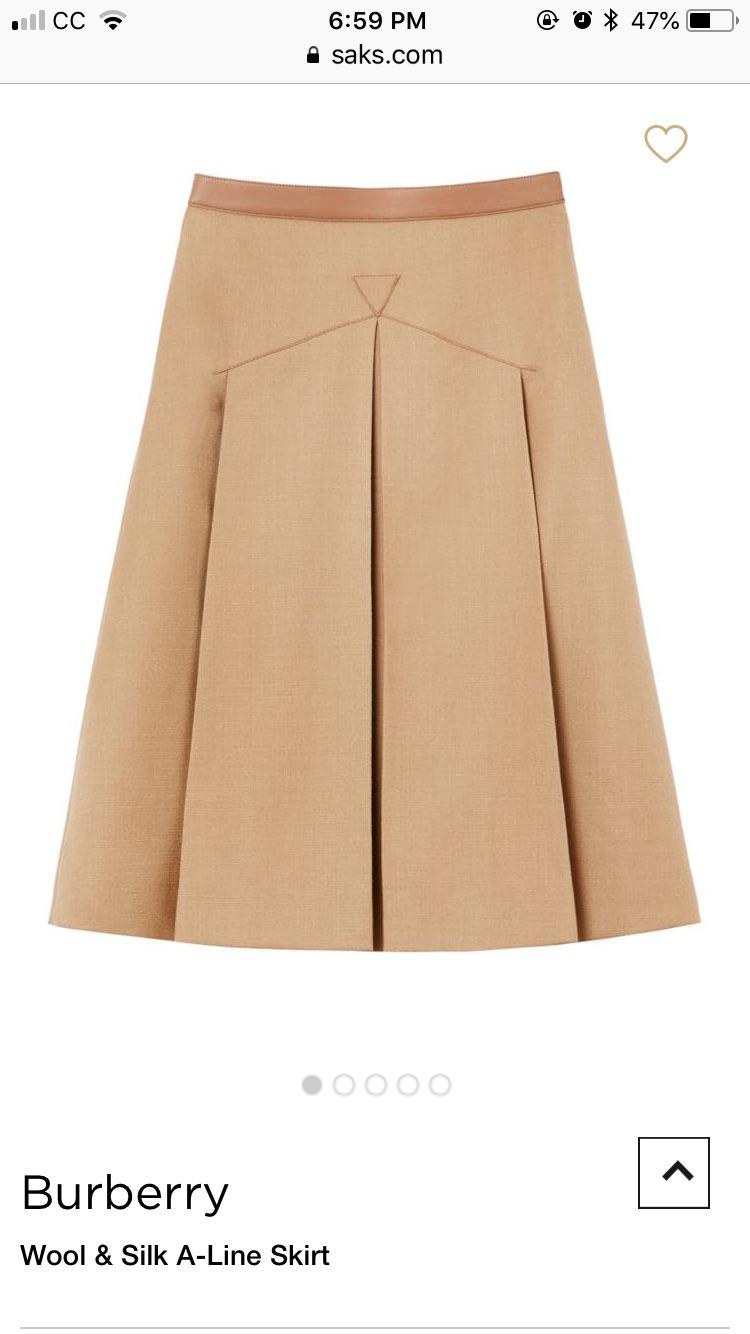 A line inverted box pleat skirt pattern sought, plan to use light wool