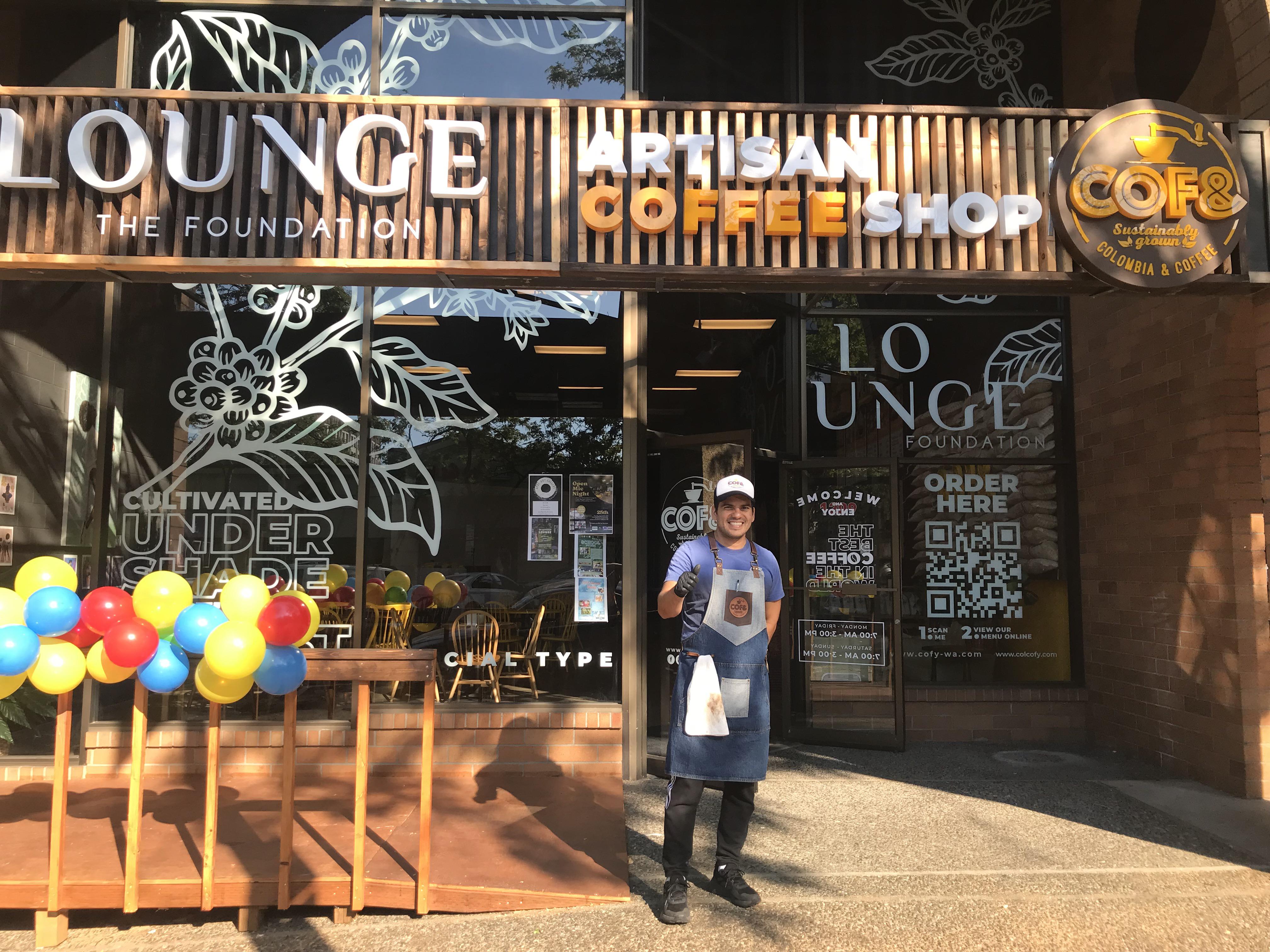 New Colombian coffee shop, COF&, just opened downtown on Cornwall