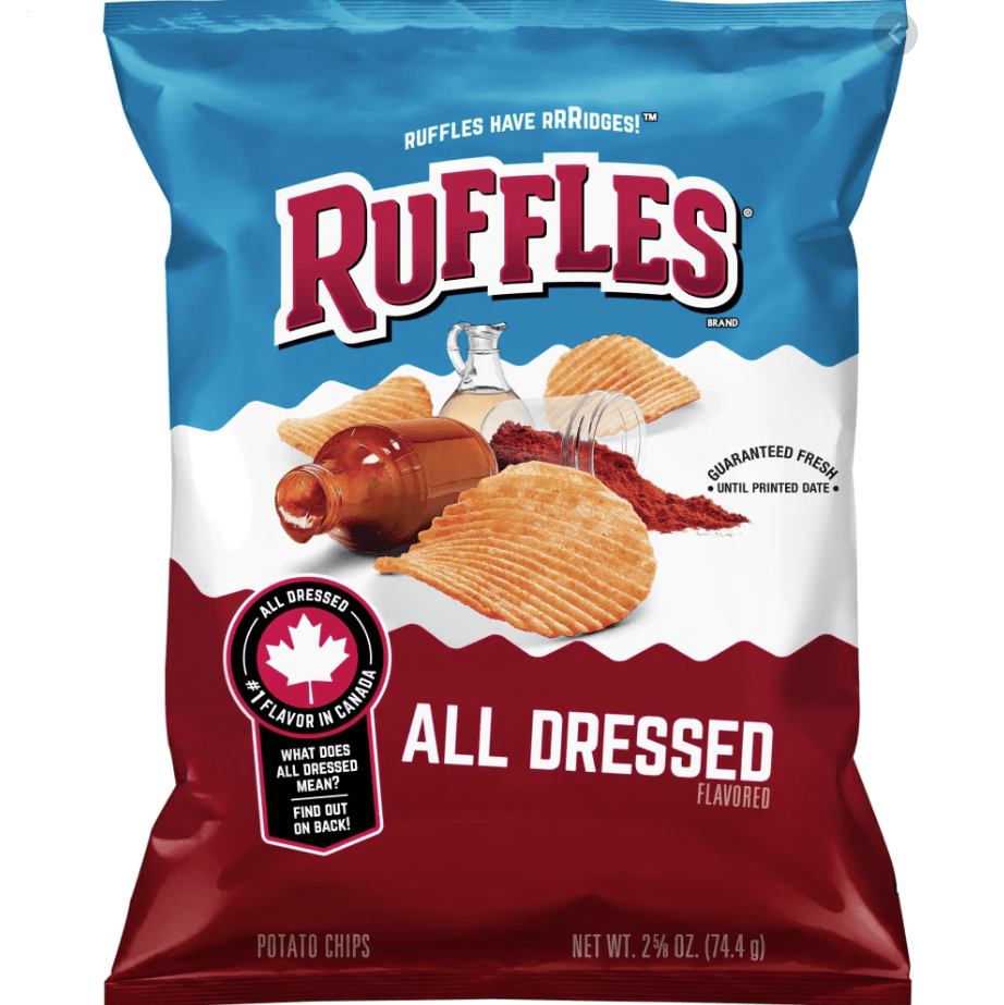 Ruffles "All Dressed" Potato Chips r/AccidentallyVegan