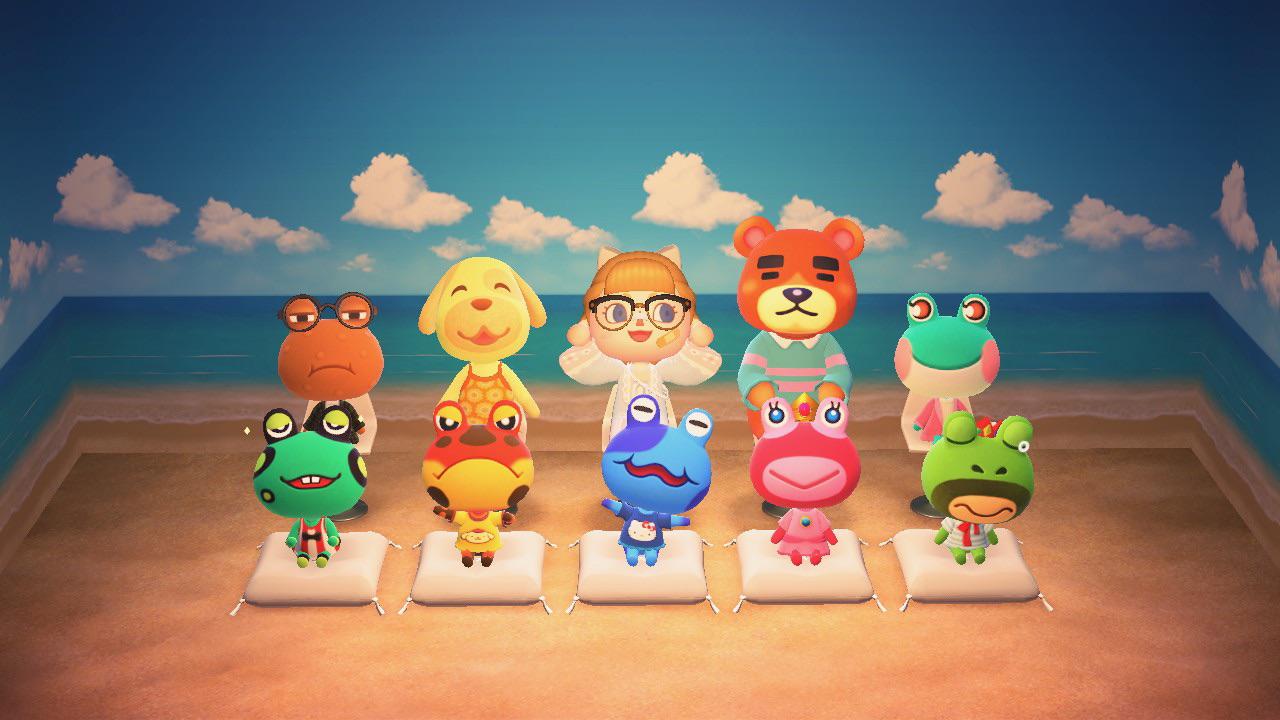 My island of frogs! (Well, mostly) r/acnh