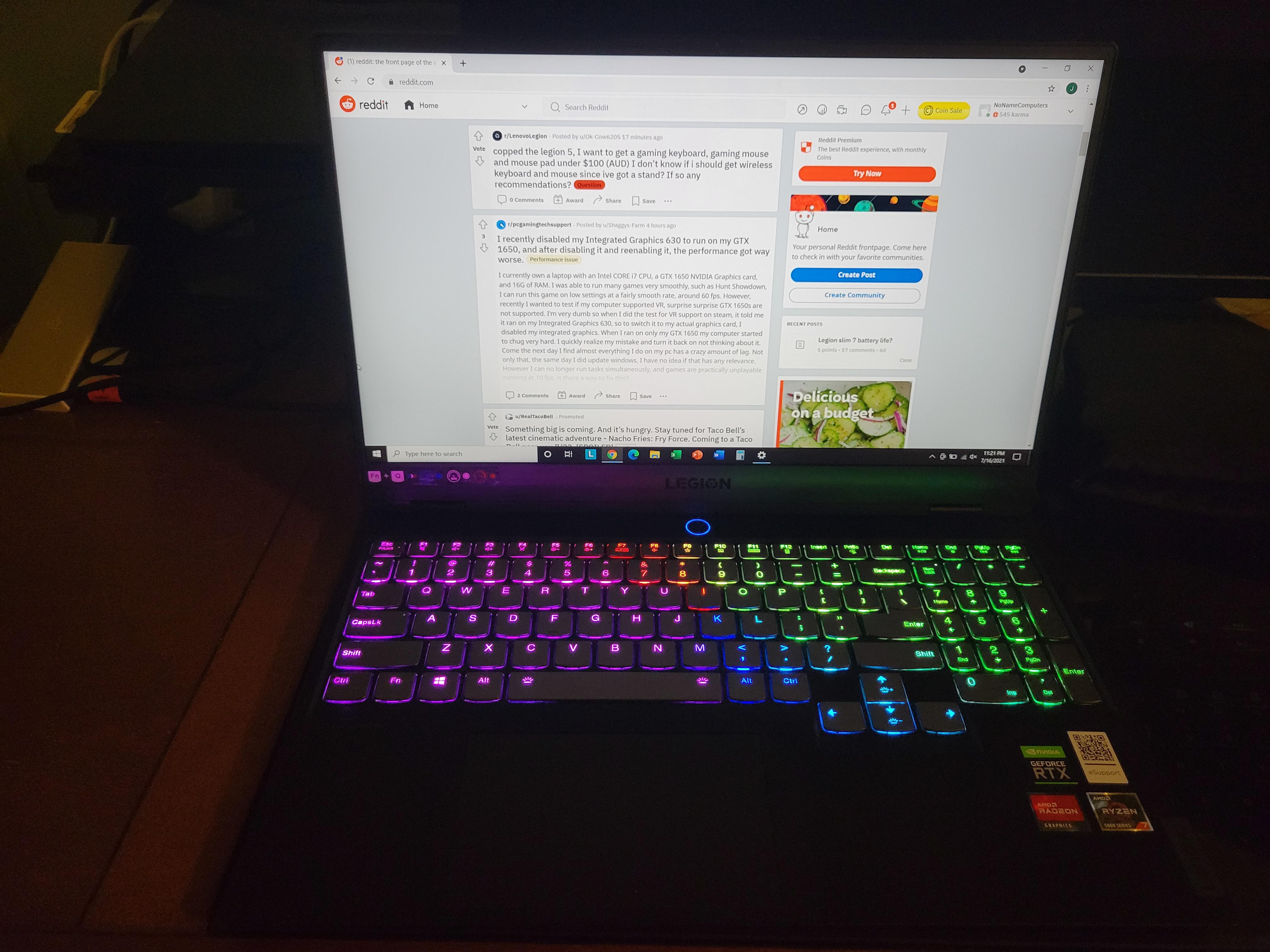 Legion Slim 7 2 Month Update and quick comparison with Legion 5 Pro (in