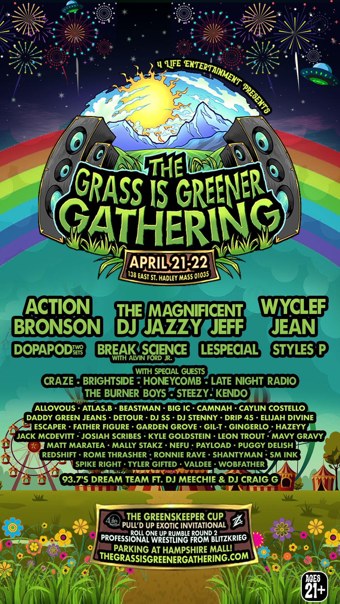 wyclef action bronson jazzy jeff dopapod break science styles p.. Grass