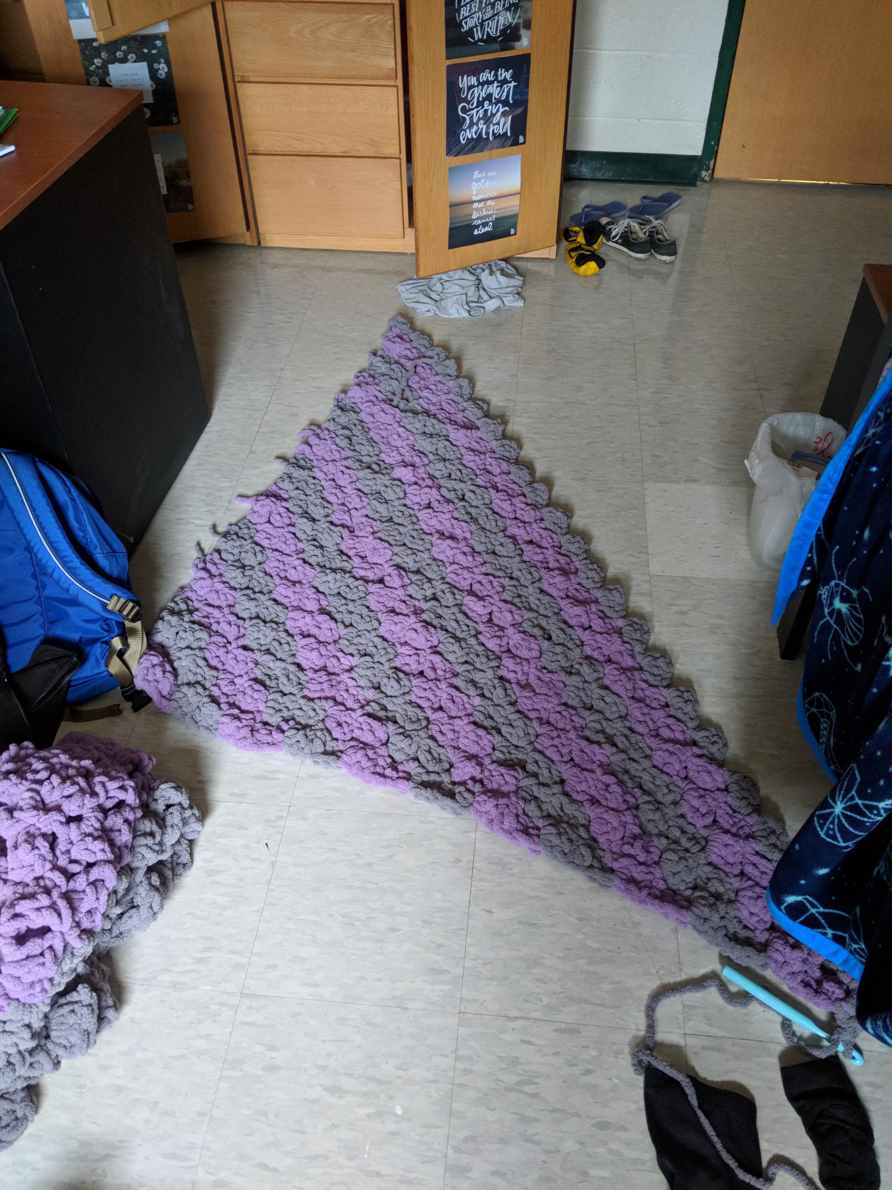 My first blanket I'm making ever. I love this yarn but it's so