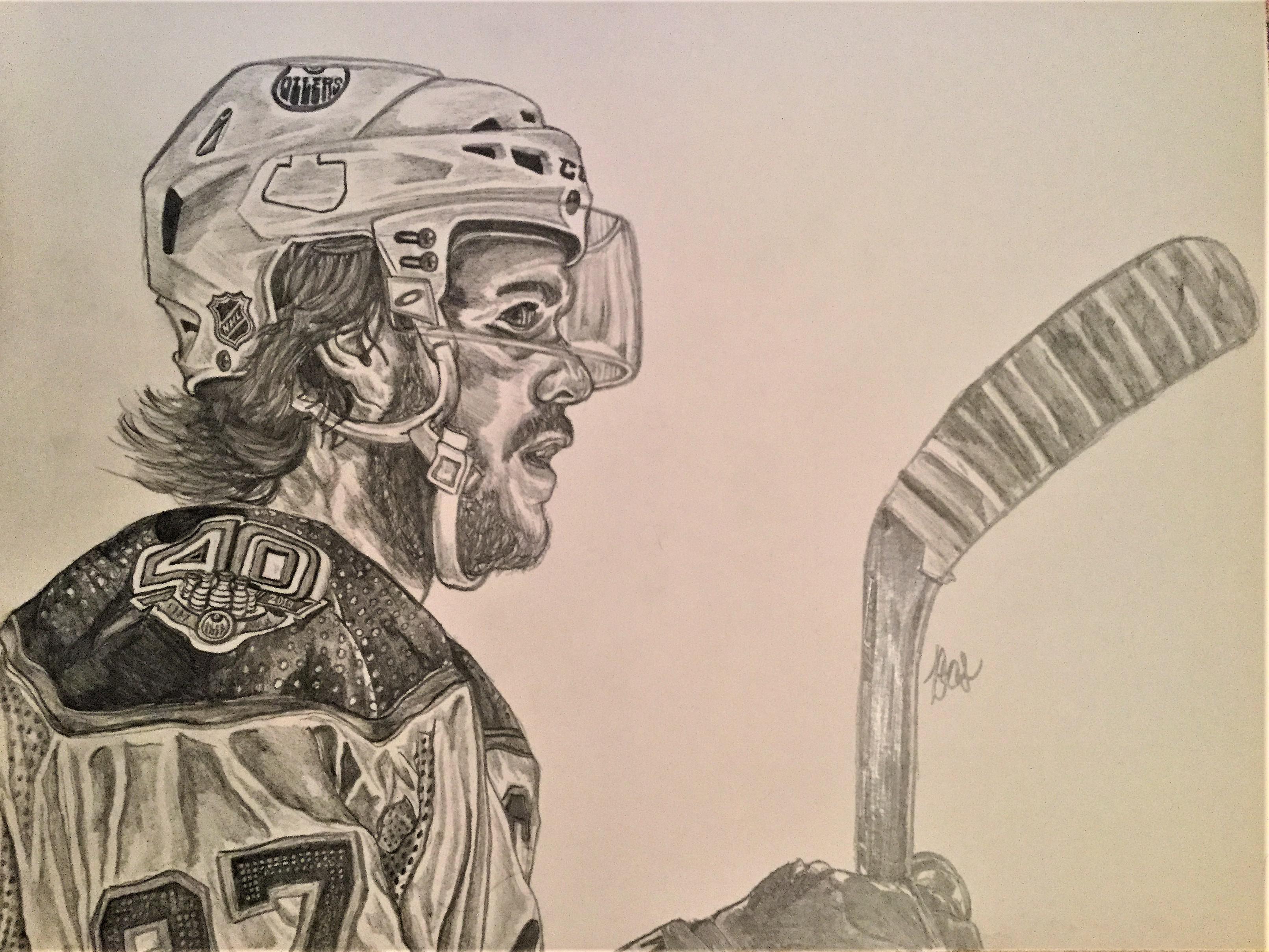 Connor McDavid Pencil Drawing (by Brendan Schmucker) r/hockey