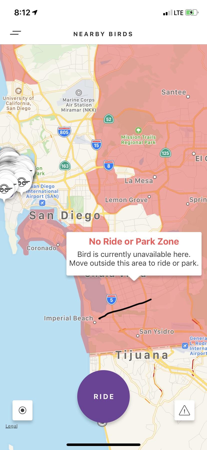 No ride zone in SD. Just noticed it. Will this effect us chargers? r