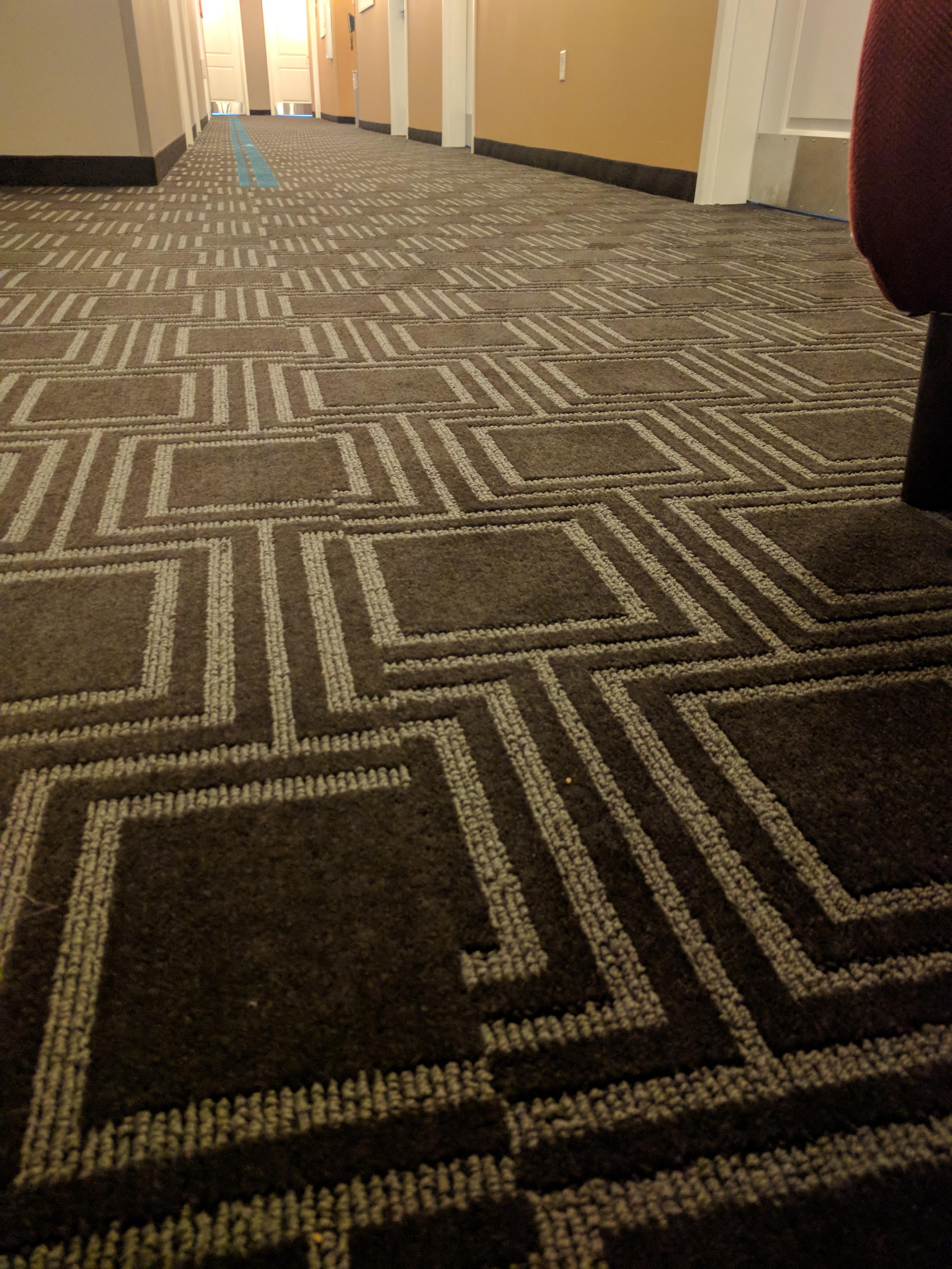 This hotel carpet mildly ruined my morning every day I stayed there r