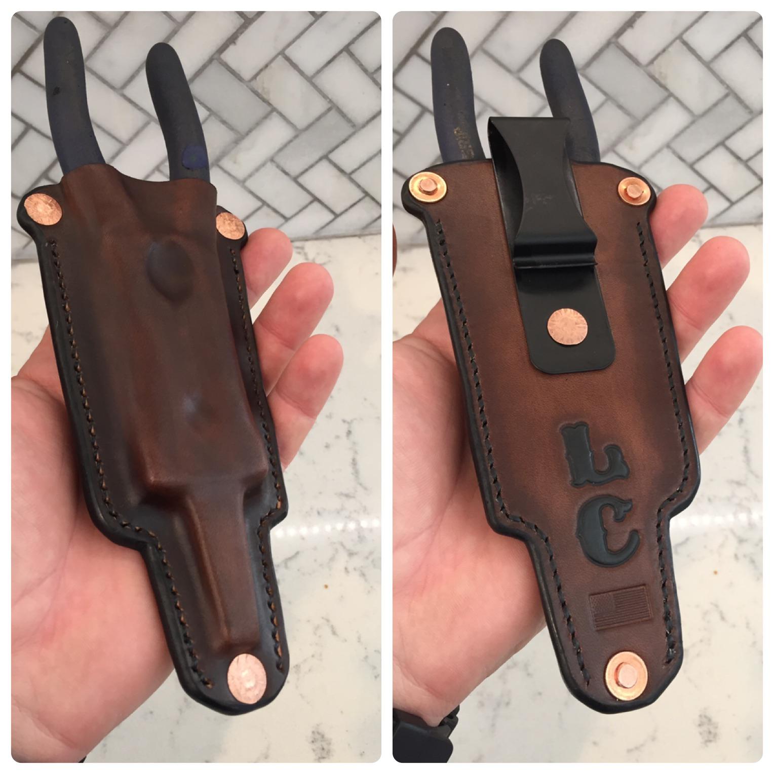Welding pliers holster/sheathe r/Leathercraft