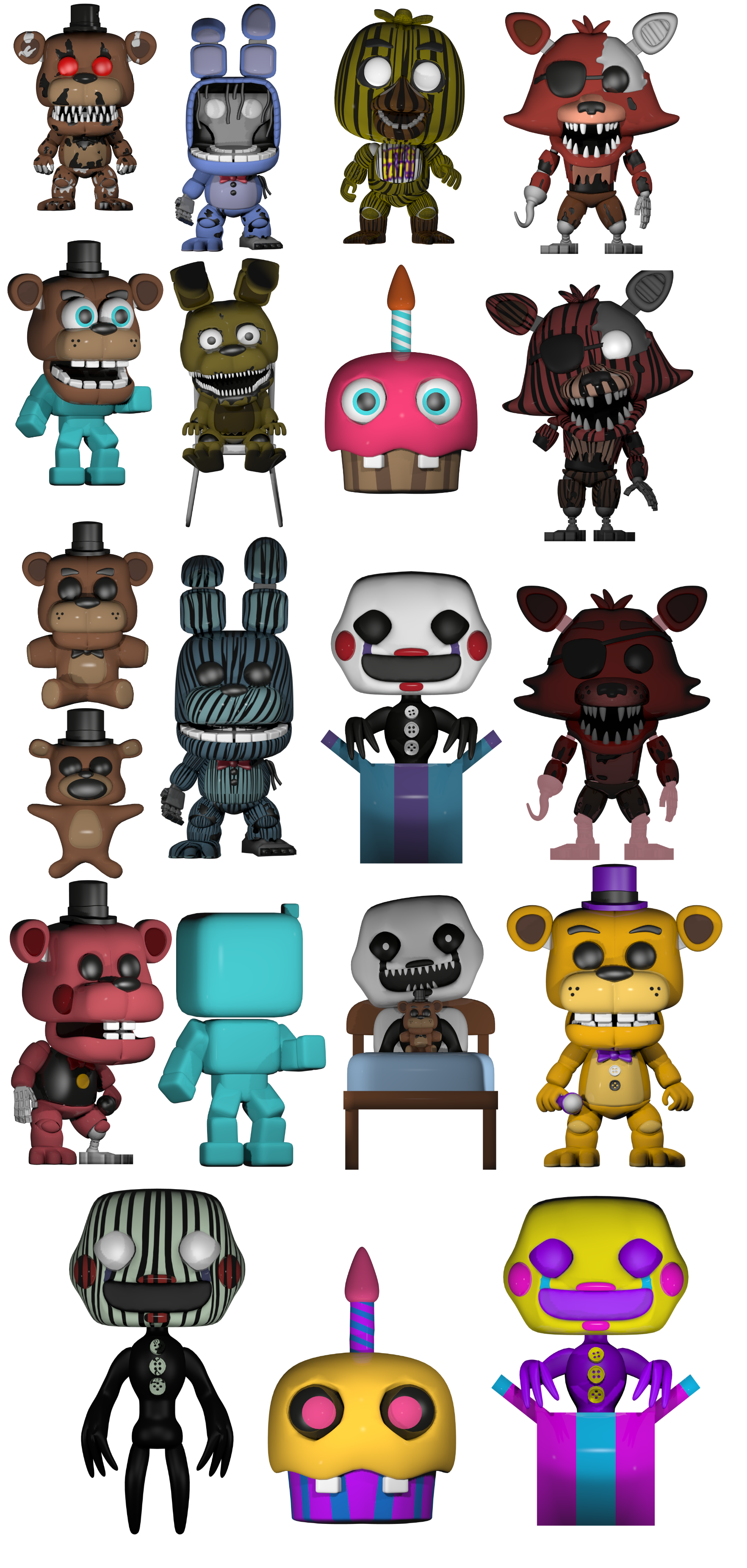 FNAF Funko Pops Round 2 (damn that's a lot) fivenightsatfreddys