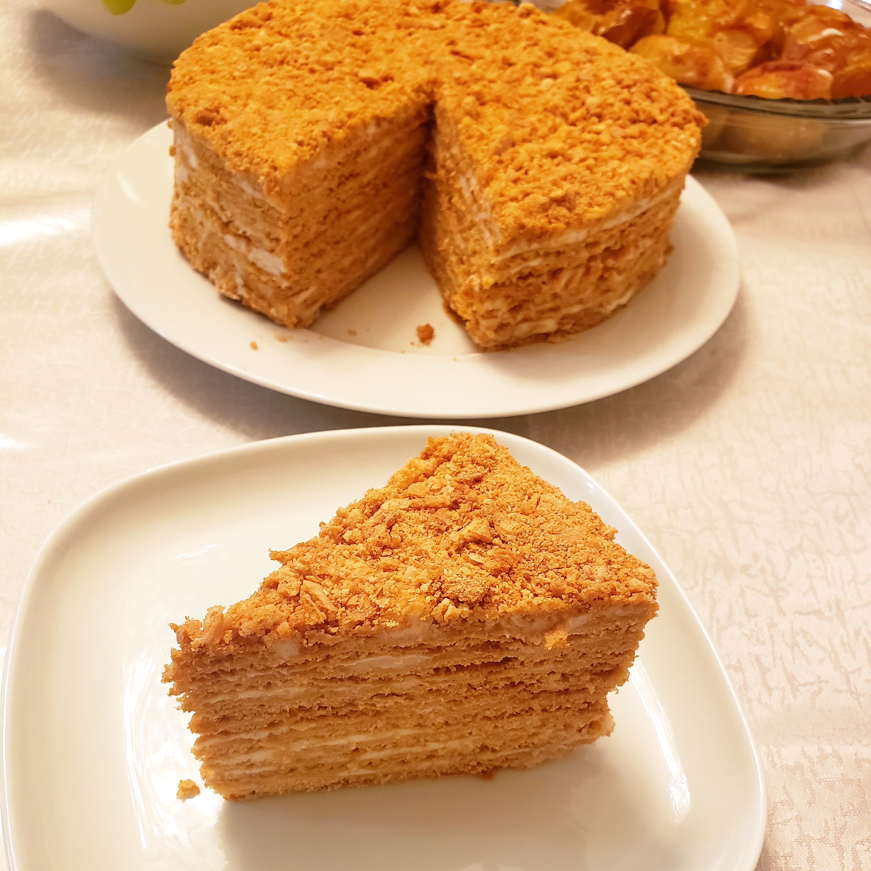 8 Layer Vegan Honey Cake with Sour Cream Frosting r/vegan