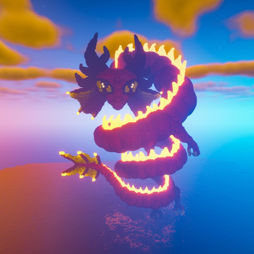 A mix between a Chinese dragon and a water dragon r/Minecraft