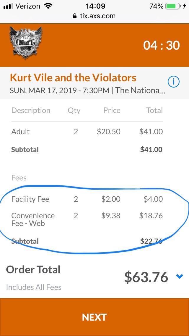“Convenience Fees” 😡 r/mildlyinfuriating