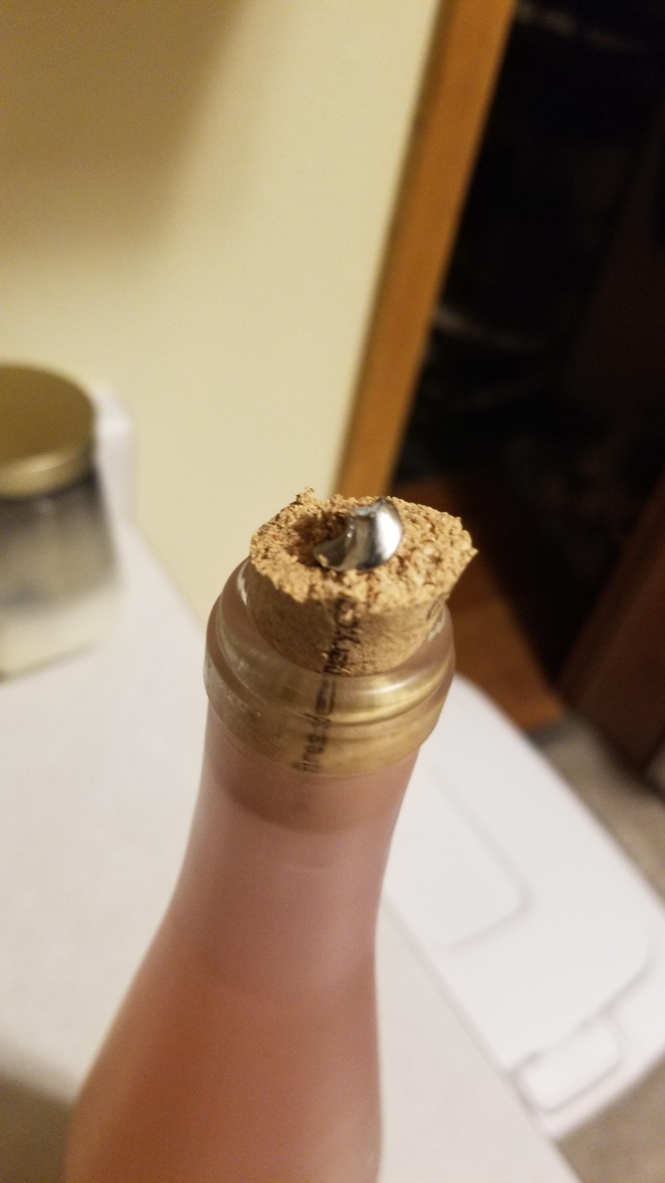 The wine opener broke off inside the cork. I just wanted some wine. r