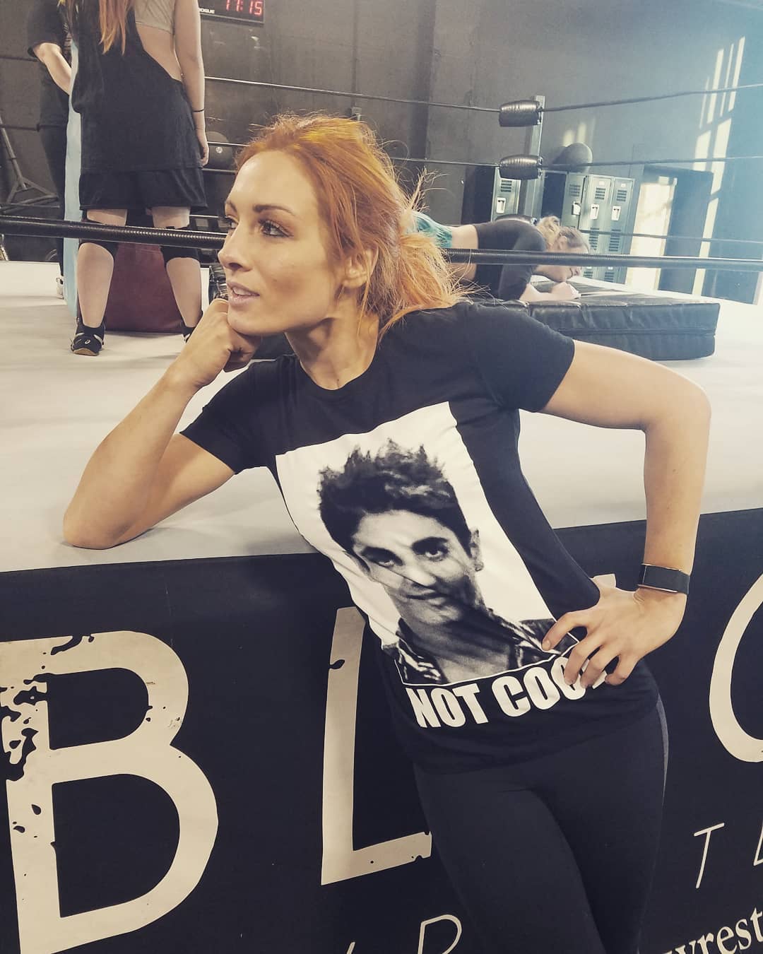 Becky in Seth's wrestling school "Black and Brave